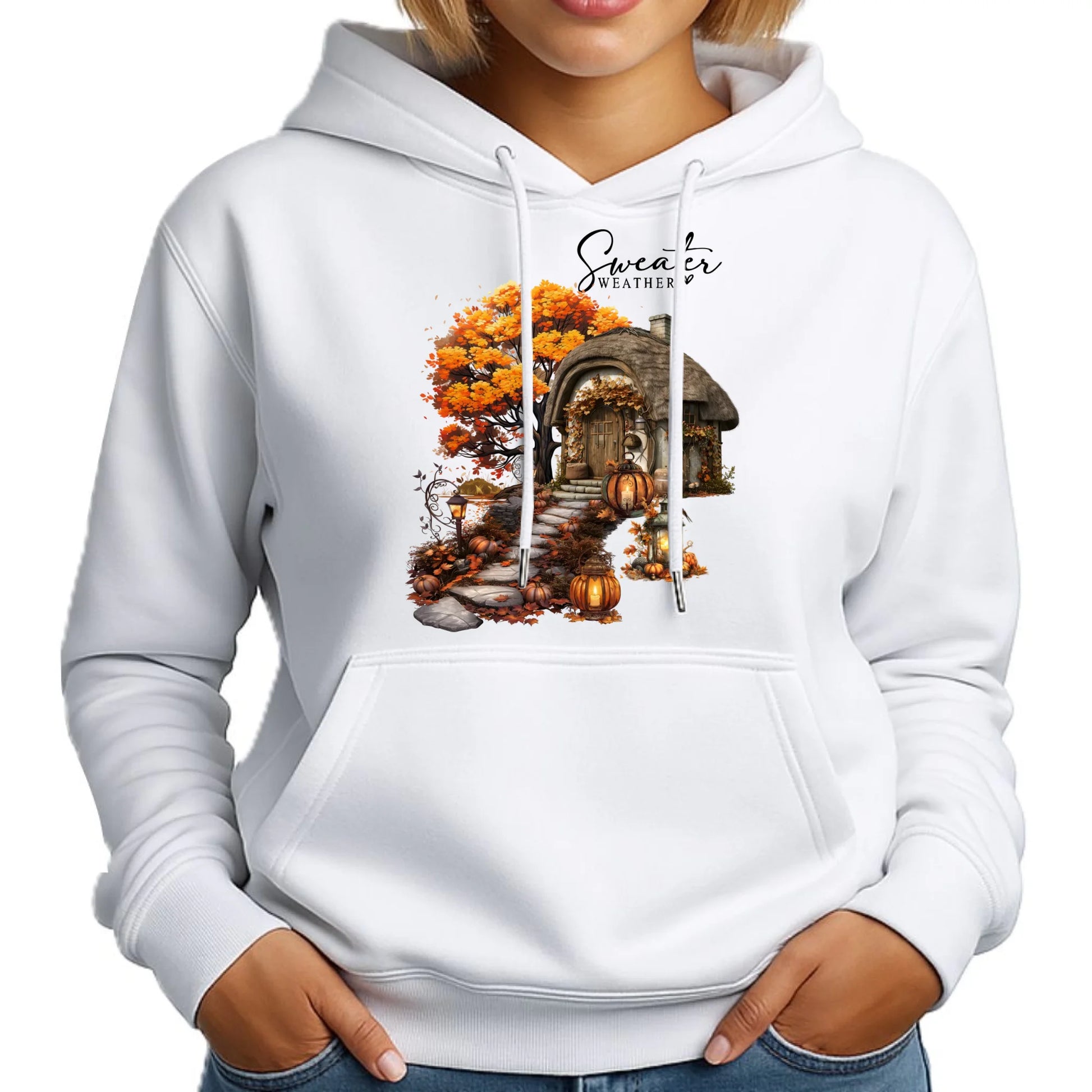 Bluza damska z kapturem jesieniara - Sweater weather JS15 - StoryCups.pl