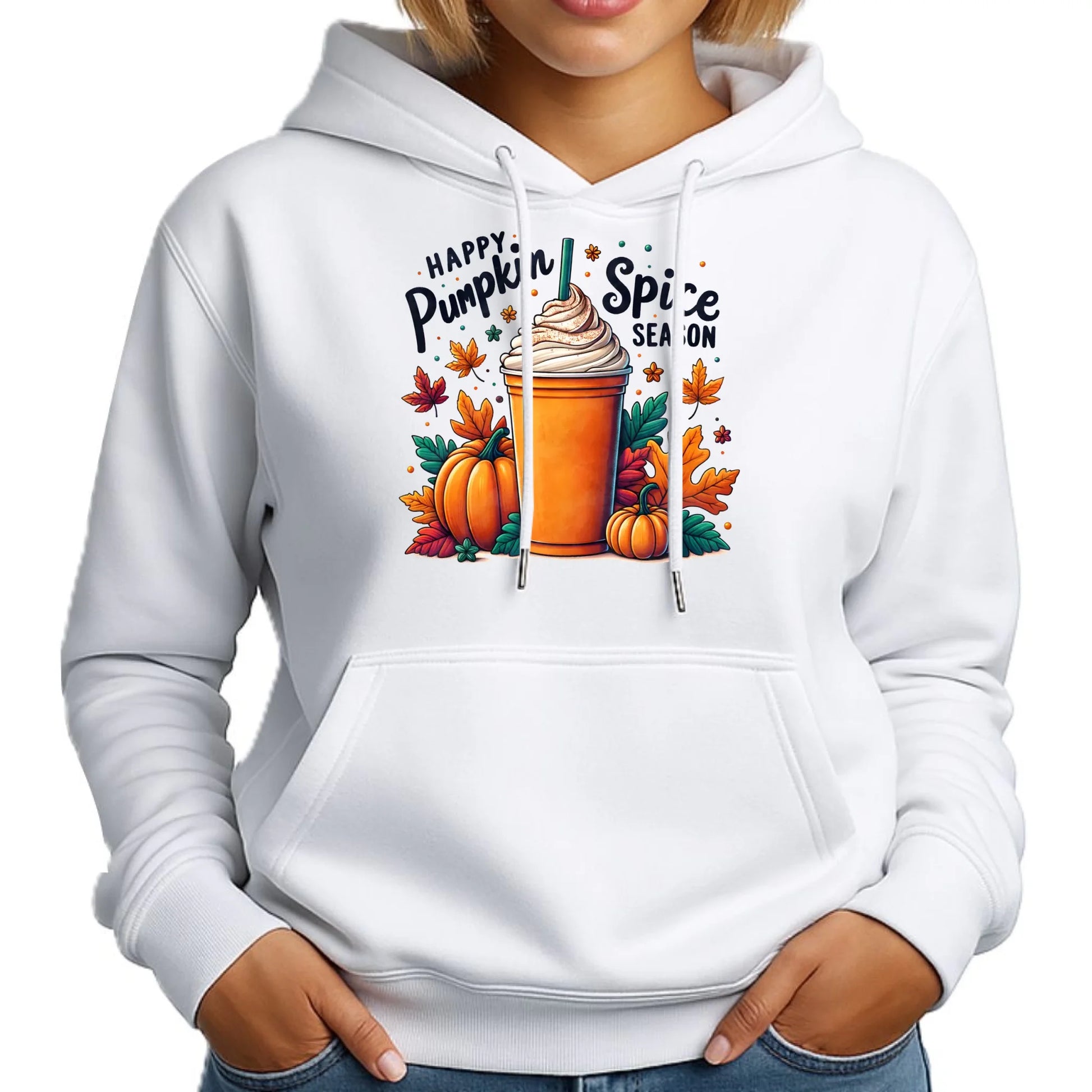 Bluza damska z kapturem jesieniara - Pumpkin Spice - kawa dyniowa JS02 - StoryCups.pl