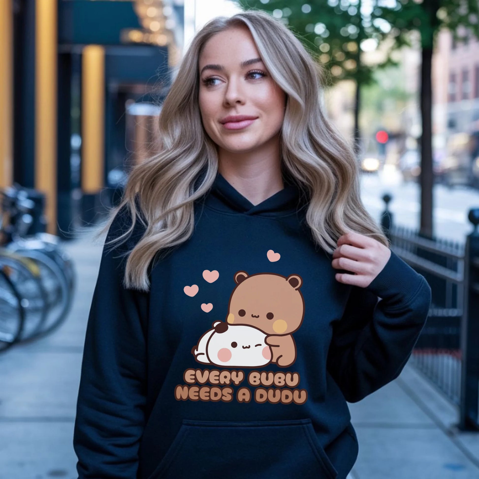 Bluza damska z kapturem - Every Bubu needs a Dudu W33 - StoryCups.pl