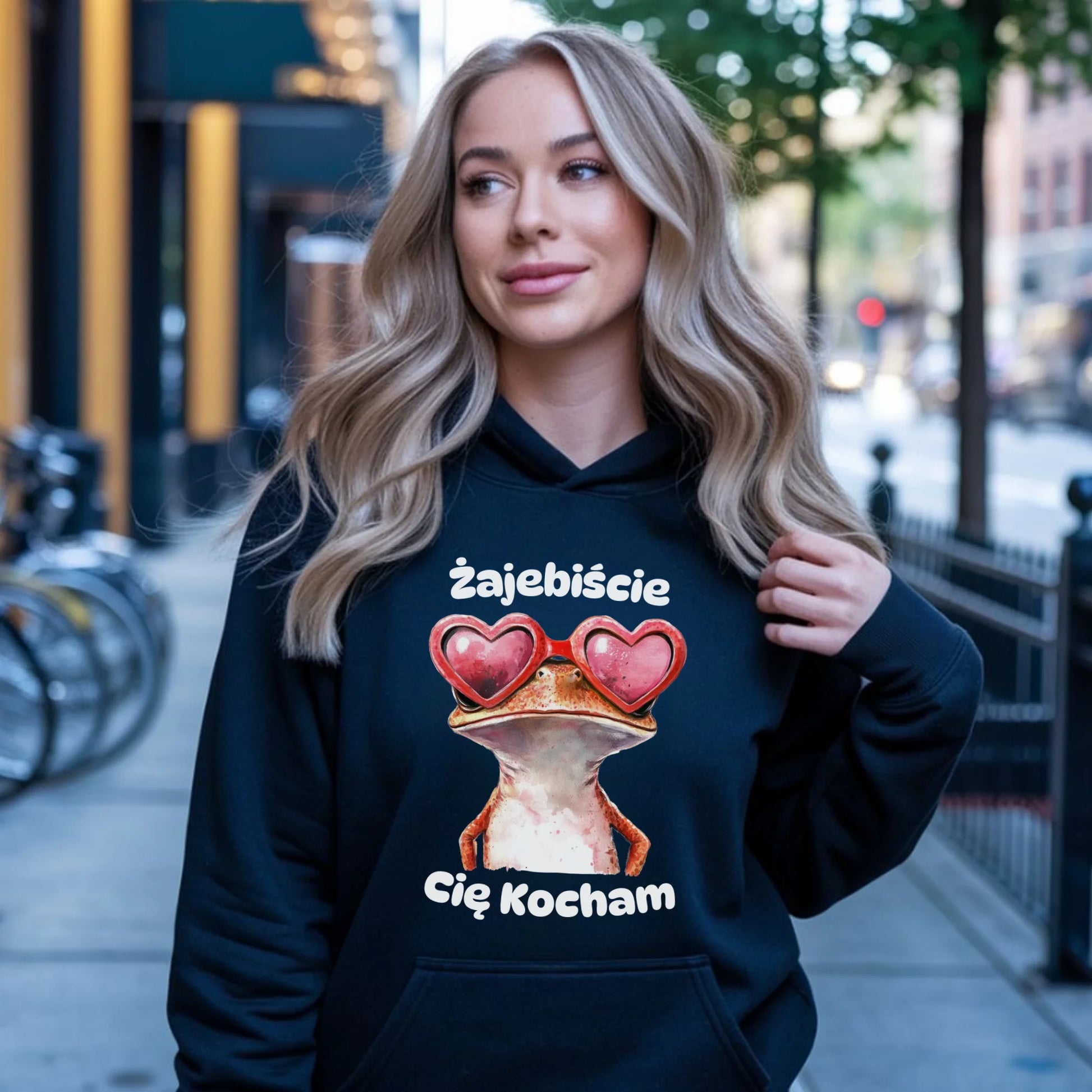 Bluza damska z kapturem - Żajebiście Cię Kocham W17 - StoryCups.pl