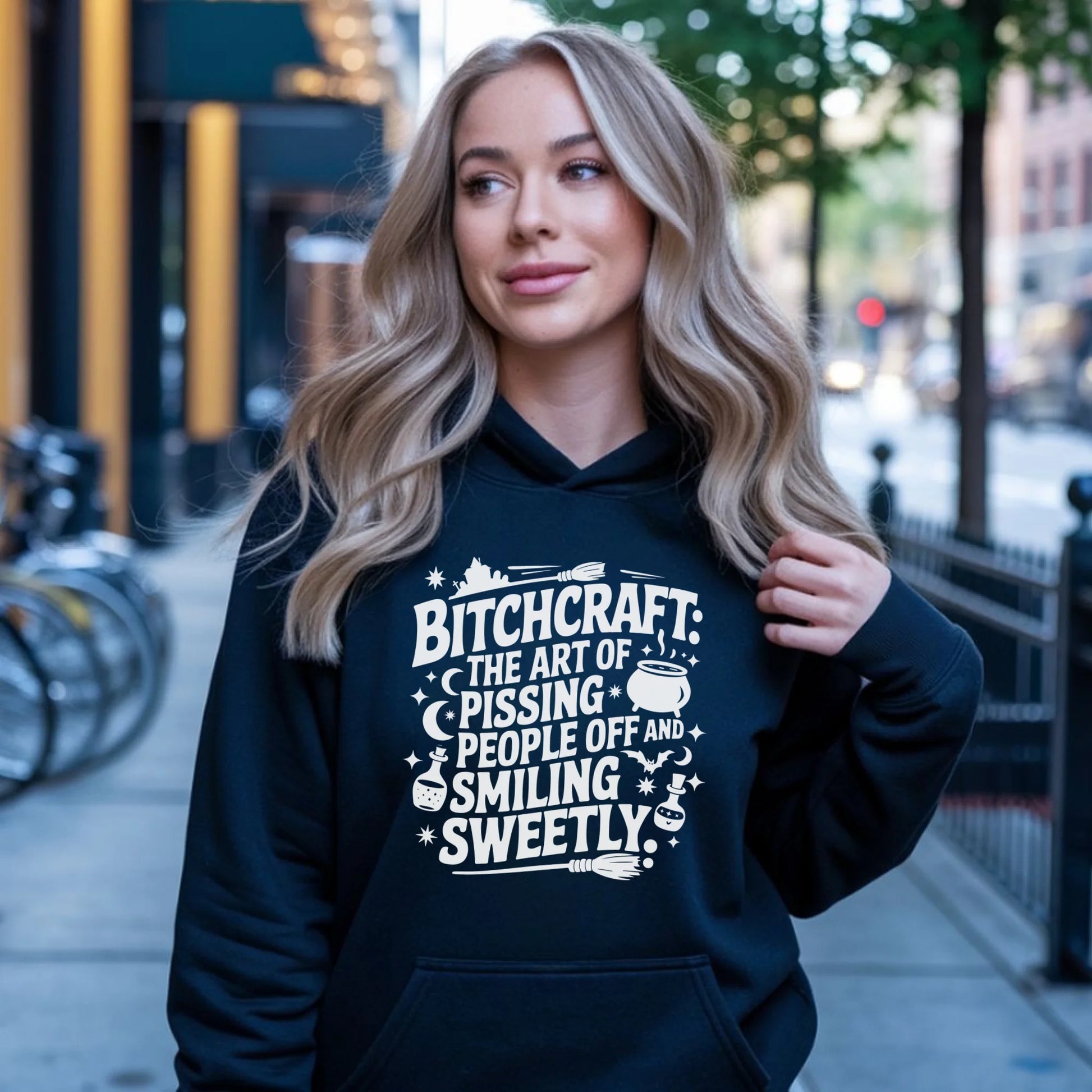 Bluza damska na Halloween - Bitchcraft HL25 - StoryCups.pl