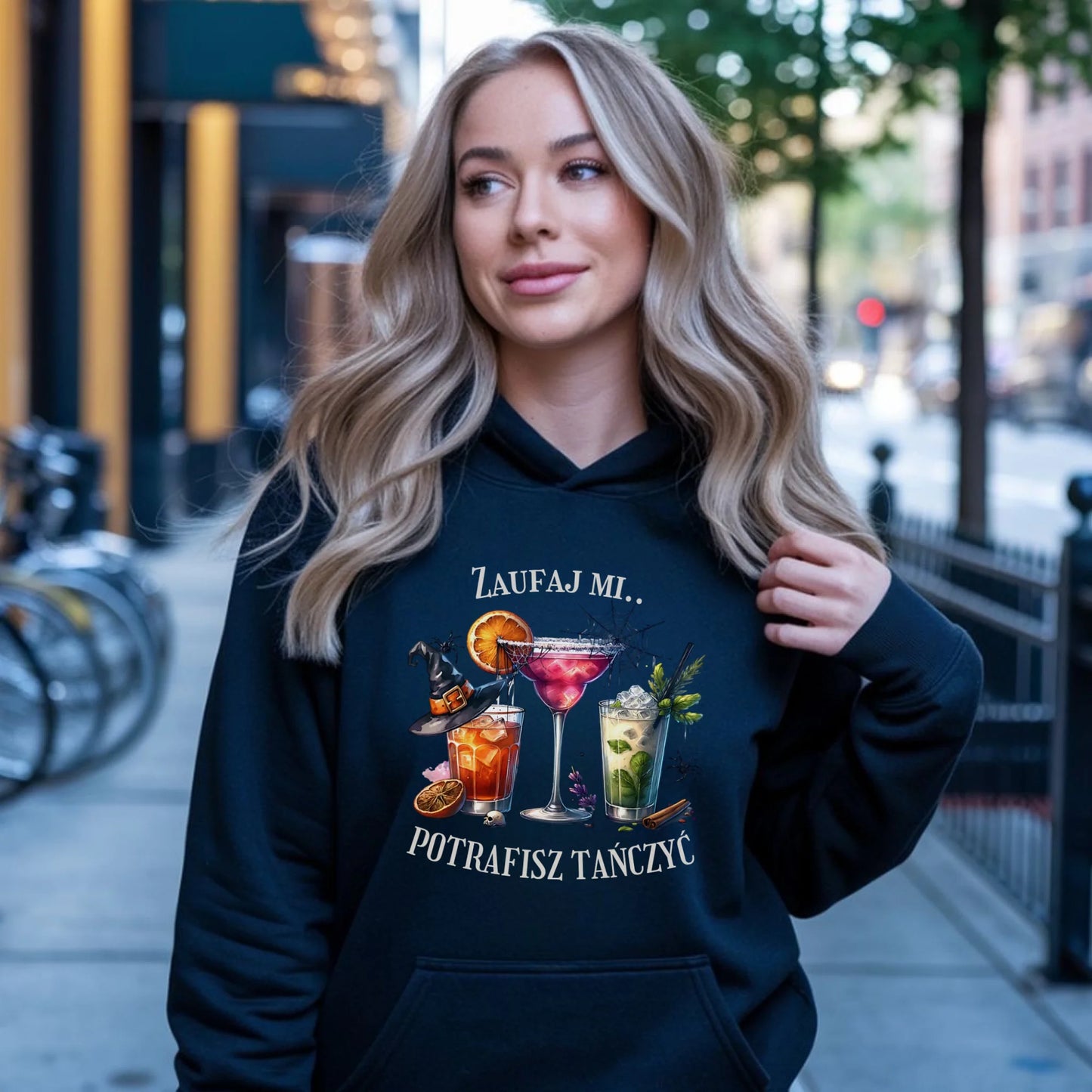 Bluza damska z kapturem na Halloween - Zaufaj mi potrafisz tańczyć HL26 - StoryCups.pl