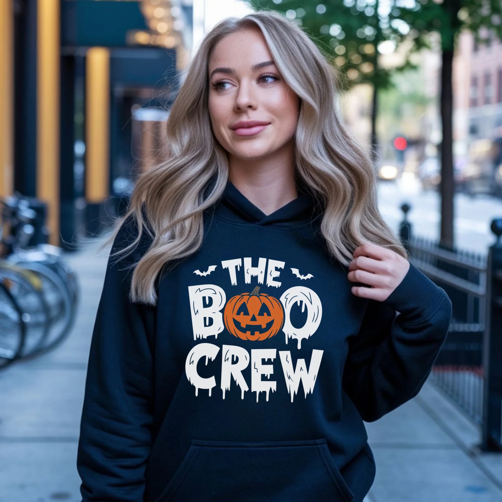 Bluza damska z kapturem na Halloween - The Boo Crew HL12 - StoryCups.pl