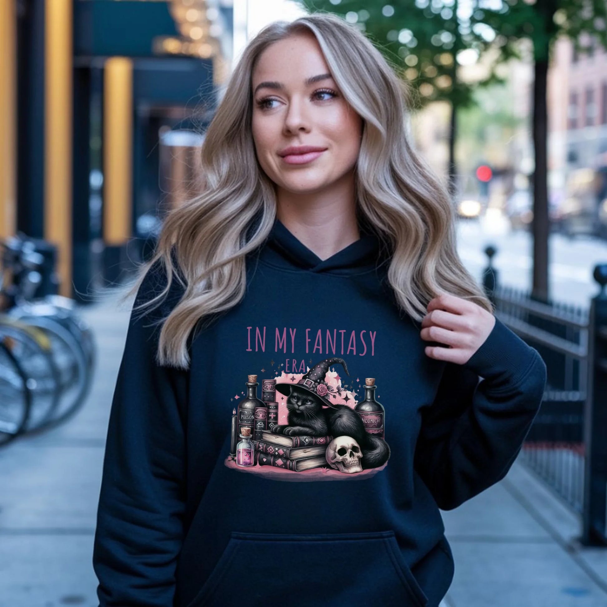 Bluza damska z kapturem na Halloween - In my fantasy era HL04 - StoryCups.pl