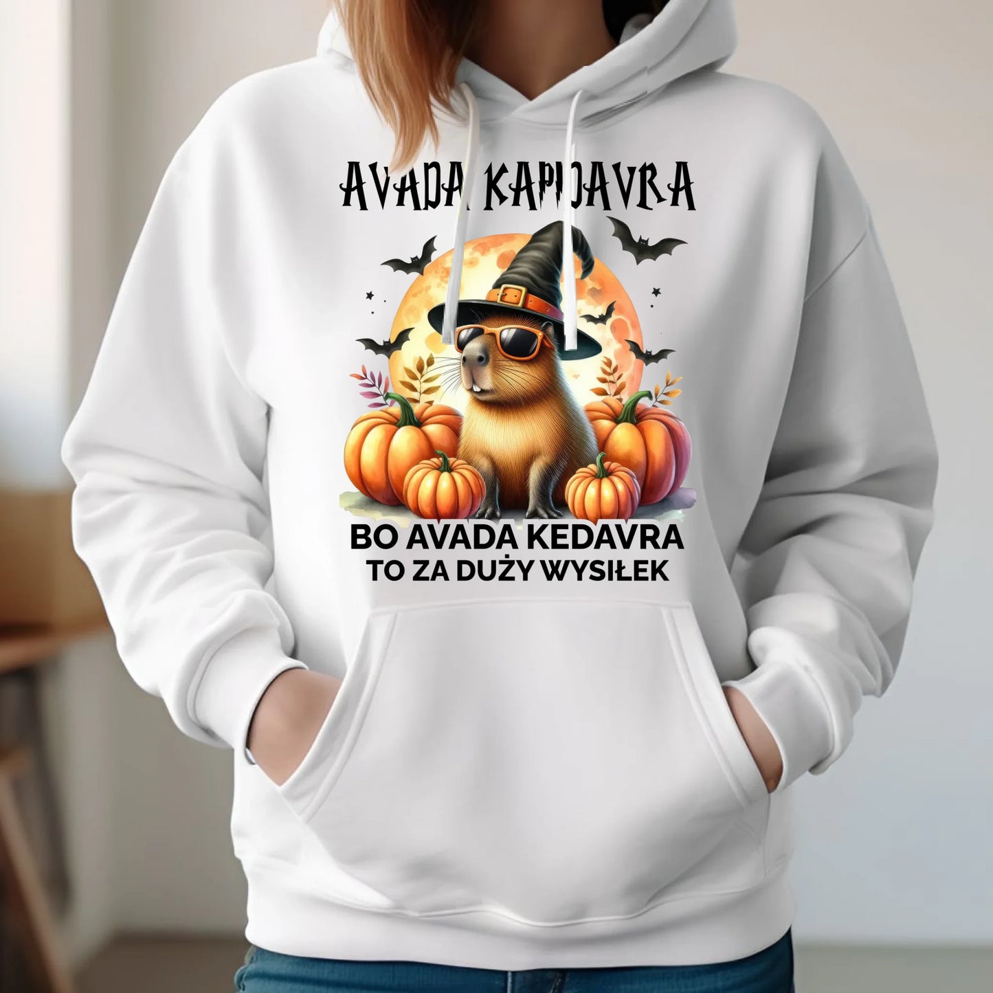 Bluza damska z kapturem halloweenowa - Kapibara - Avada Kapidavra HL21 - StoryCups.pl