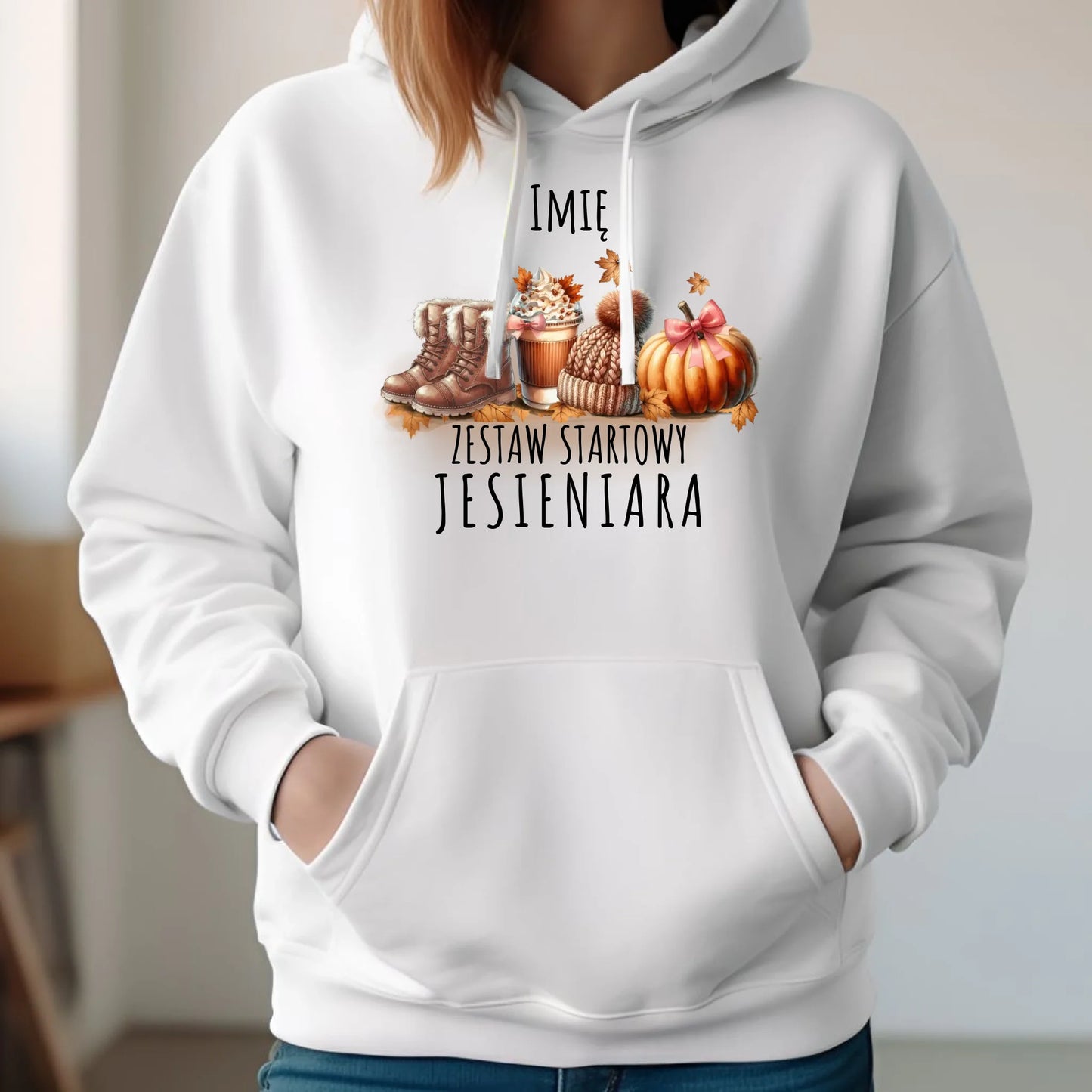 Bluza damska z kapturem jesieniara – Zestaw startowy - personalizowana JS05 - StoryCups.pl