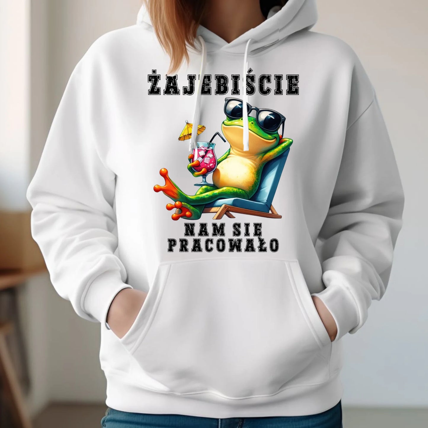 Bluza damska z kapturem na odejście z pracy - Żajebiście nam się pracowało OP09 - StoryCups.pl