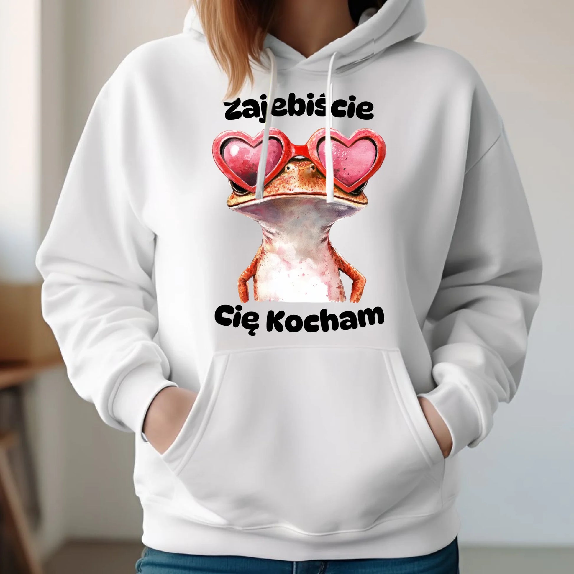 Bluza damska z kapturem - Żajebiście Cię Kocham W17 - StoryCups.pl