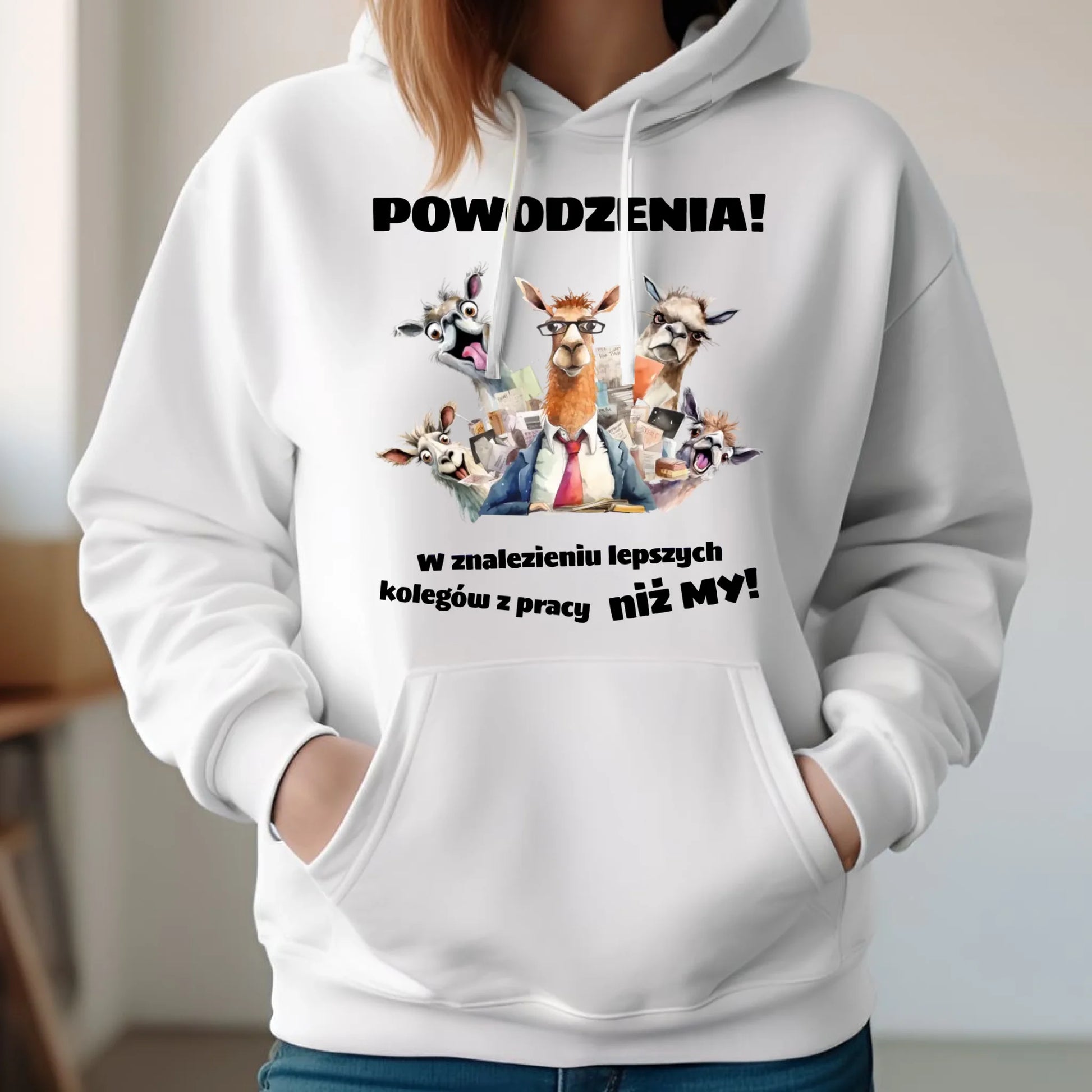 Bluza damska z kapturem na odejście z pracy - Powodzenia w znalezieniu lepszych kolegów OP08 - StoryCups.pl