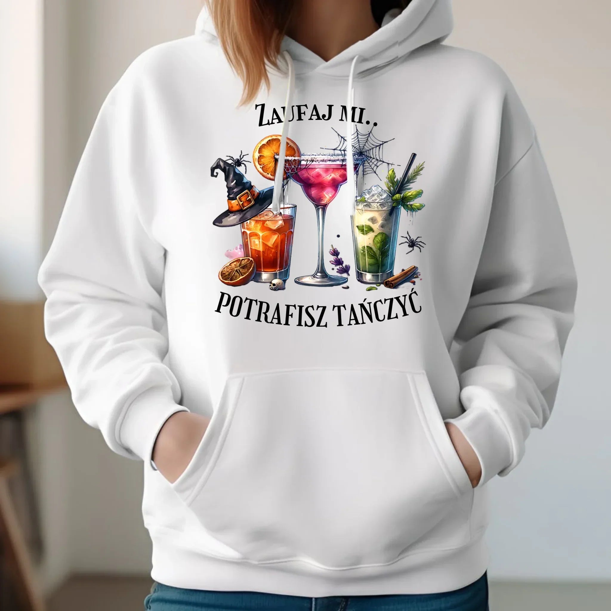 Bluza damska z kapturem na Halloween - Zaufaj mi potrafisz tańczyć HL26 - StoryCups.pl