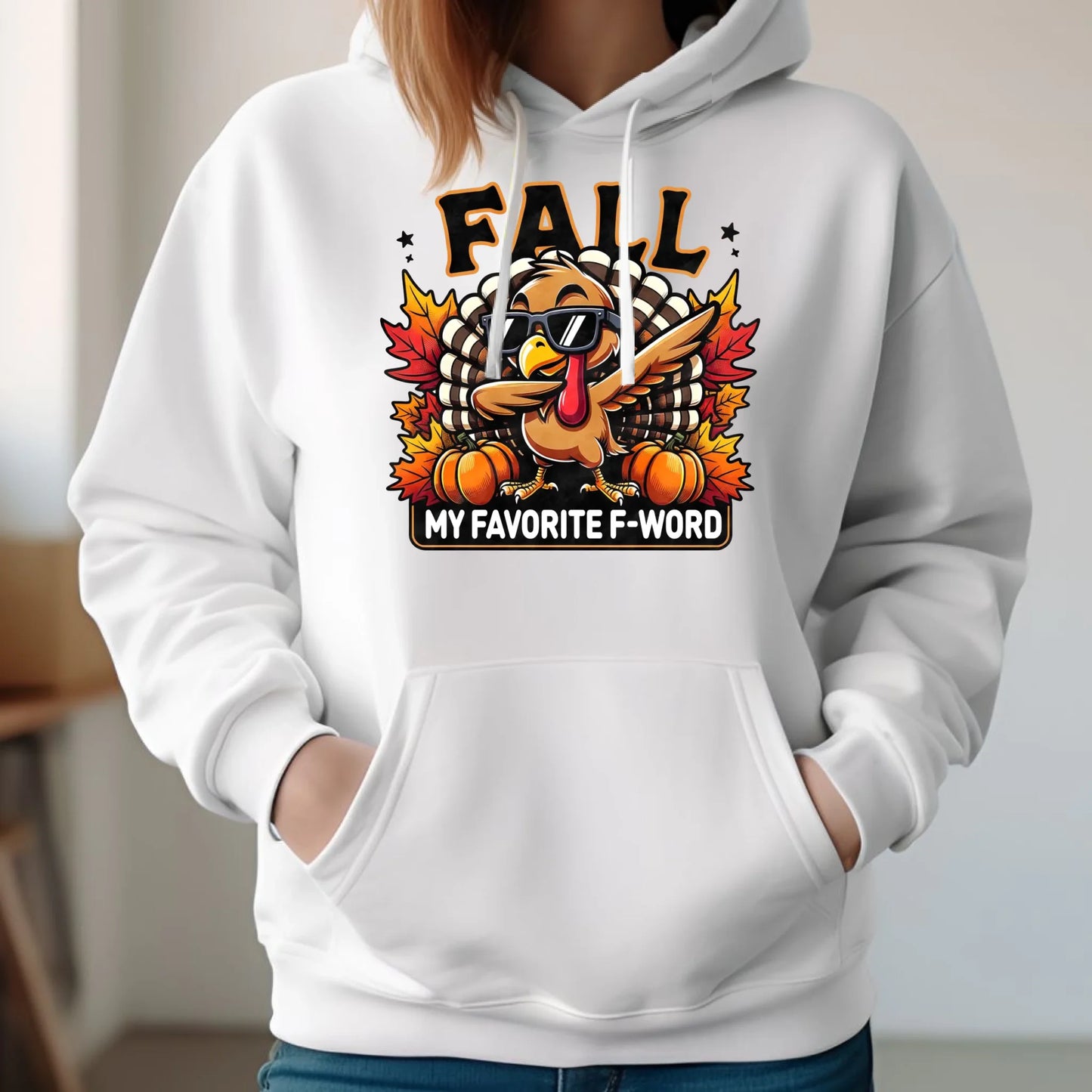 Bluza damska z kapturem jesieniara - FALL my favorite F-word JS11 - StoryCups.pl