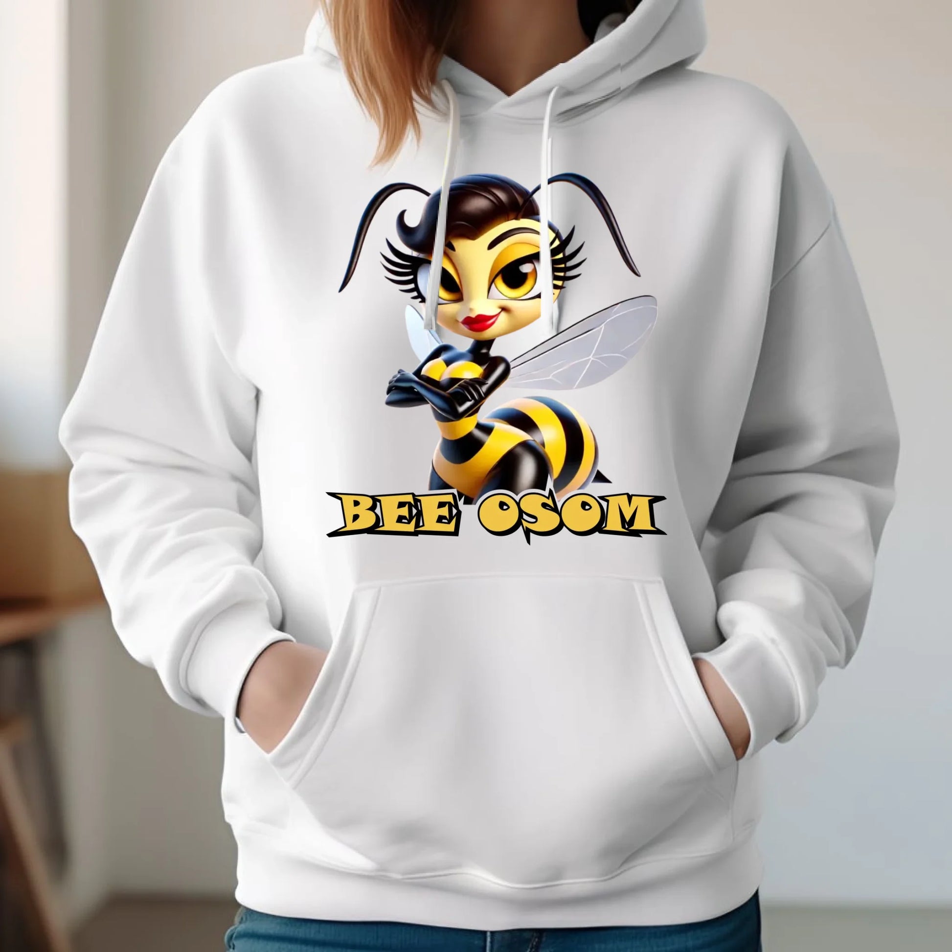 Bluza damska z kapturem - Bee Osom - Jestem niesamowita DZ11 - StoryCups.pl