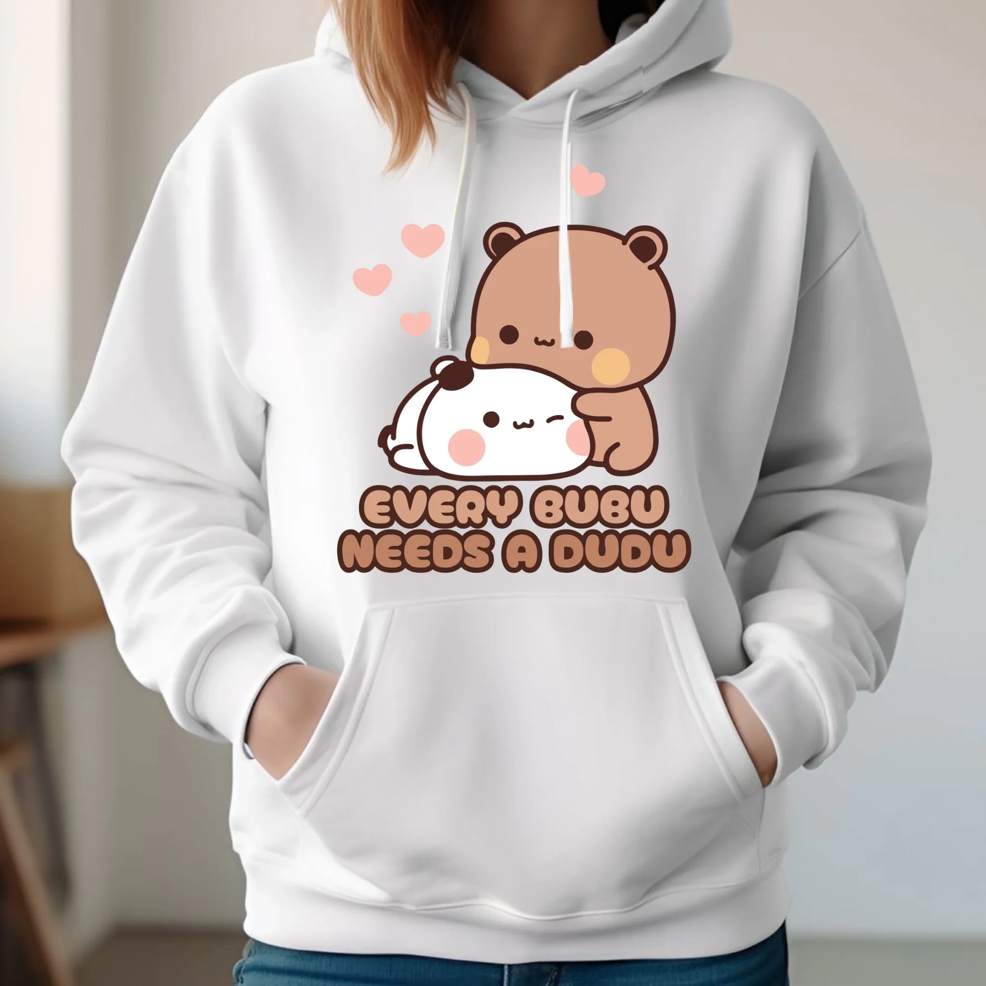 Bluza damska z kapturem - Every Bubu needs a Dudu W33 - StoryCups.pl