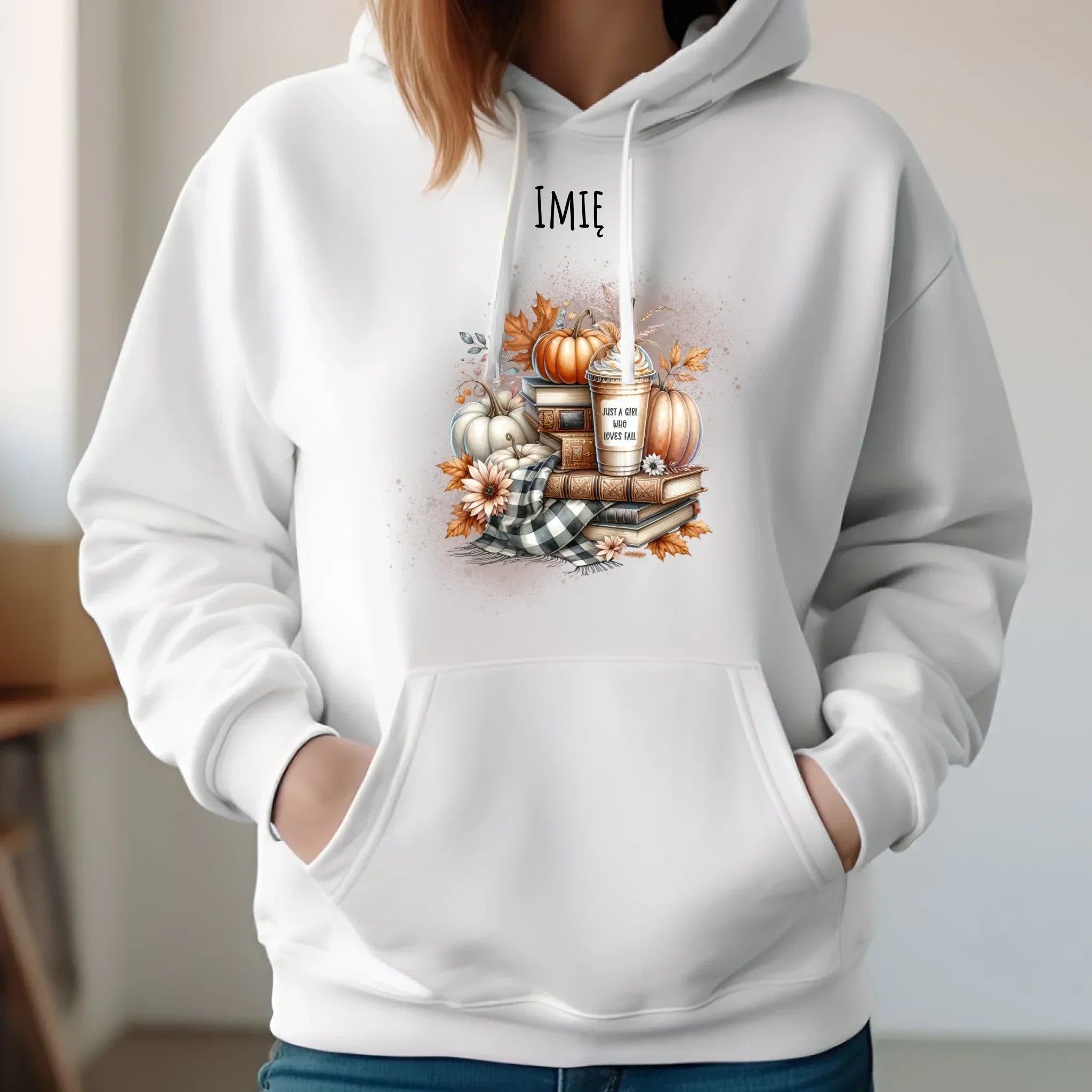 Bluza damska z kapturem jesienna - Książkara - personalizowana JS14 - StoryCups.pl