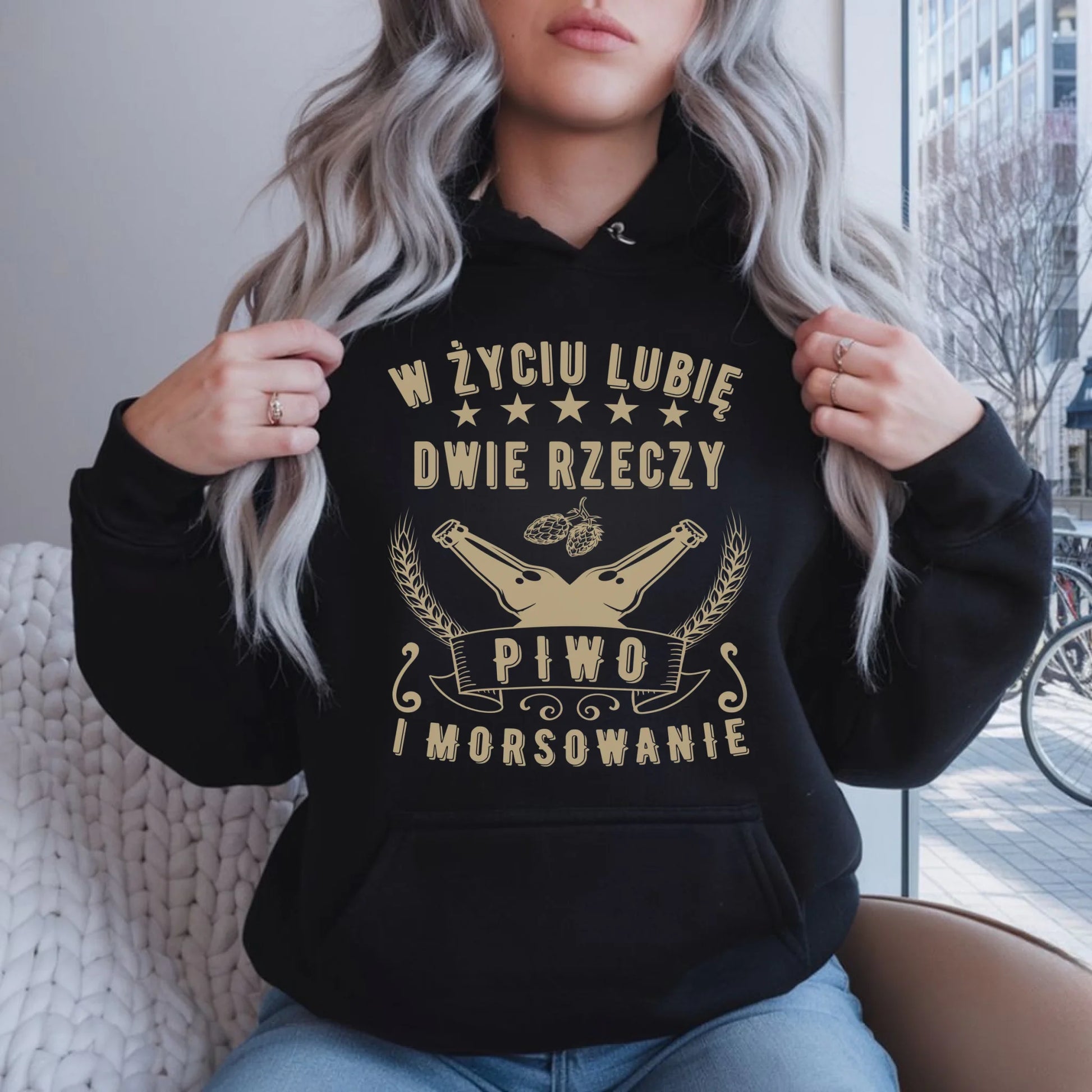 Bluza damska z kapturem - prezent dla morsa - Piwo i morsowanie - Mors HM09 - StoryCups.pl