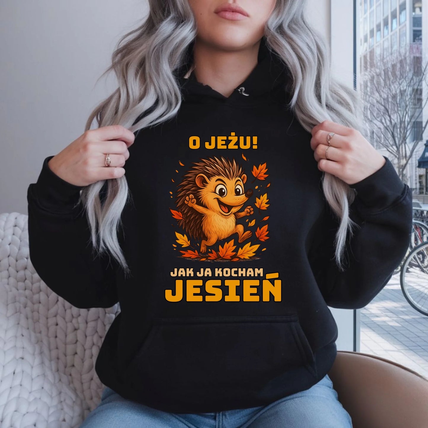 Bluza damska z kapturem jesienna - O JEŻU! Jak ja kocham jesień JS31