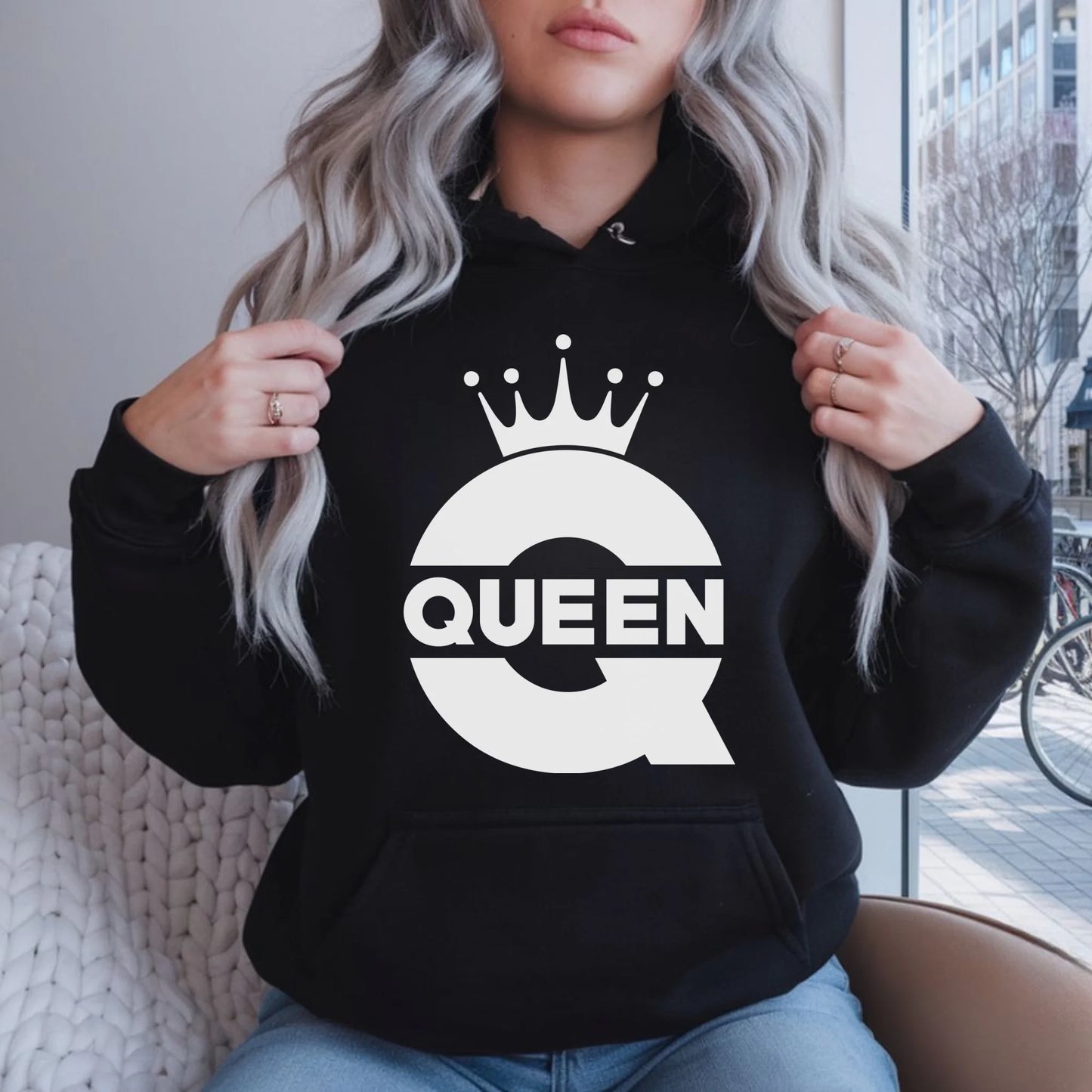 Bluza damska z kapturem - Queen W40 - StoryCups.pl
