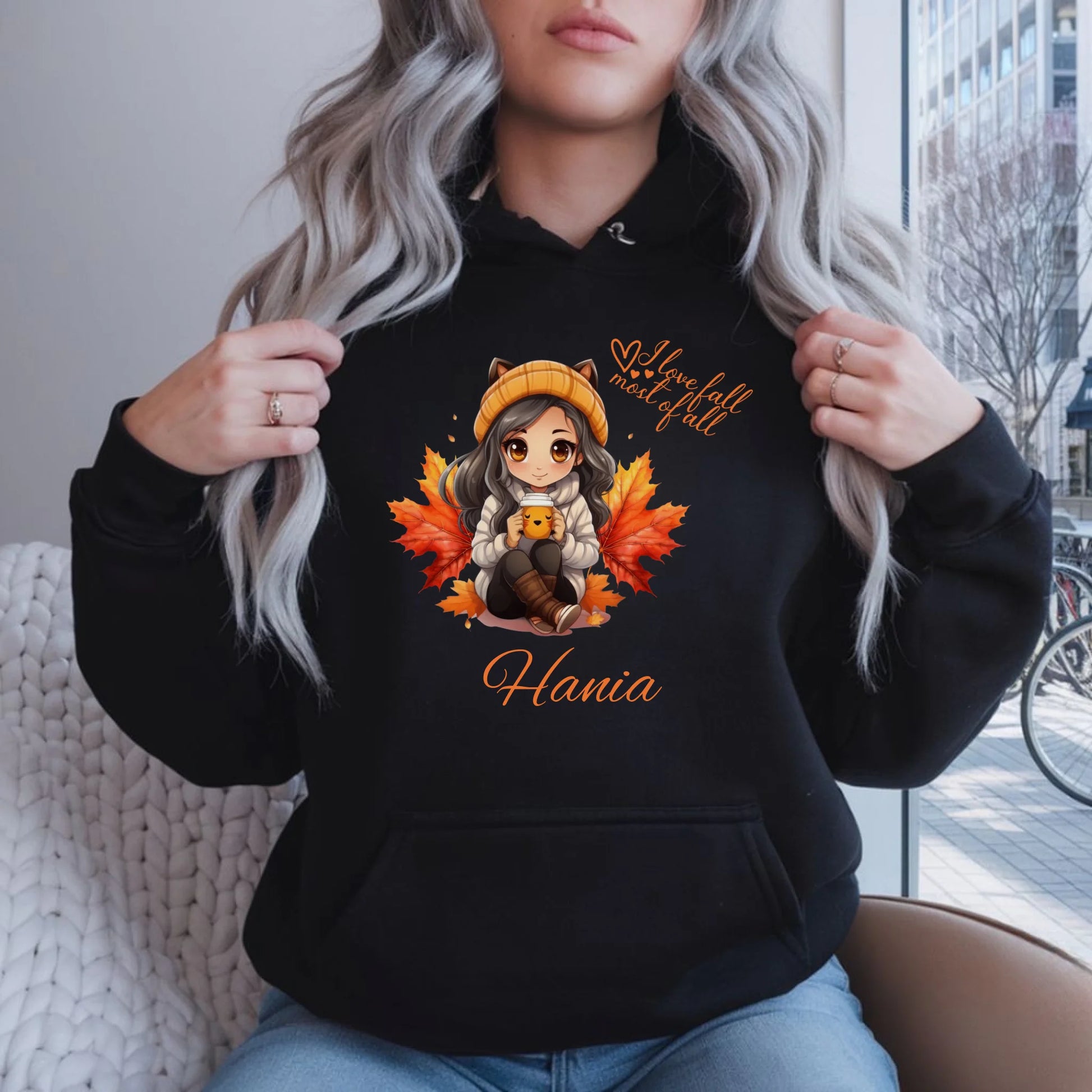 Bluza damska z kapturem jesieniara - Anime - personalizowana JS06 - StoryCups.pl