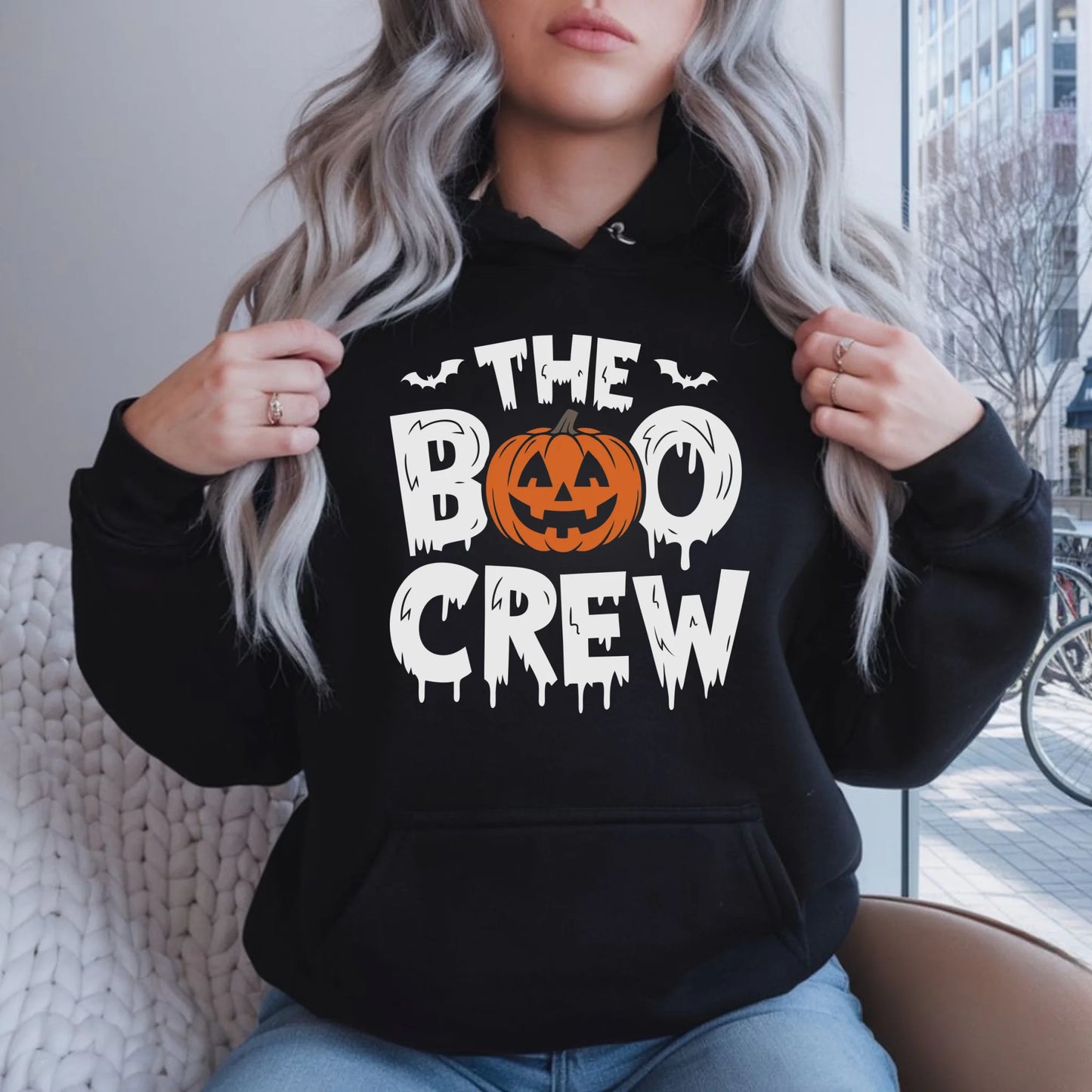 Bluza damska z kapturem na Halloween - The Boo Crew HL12 - StoryCups.pl
