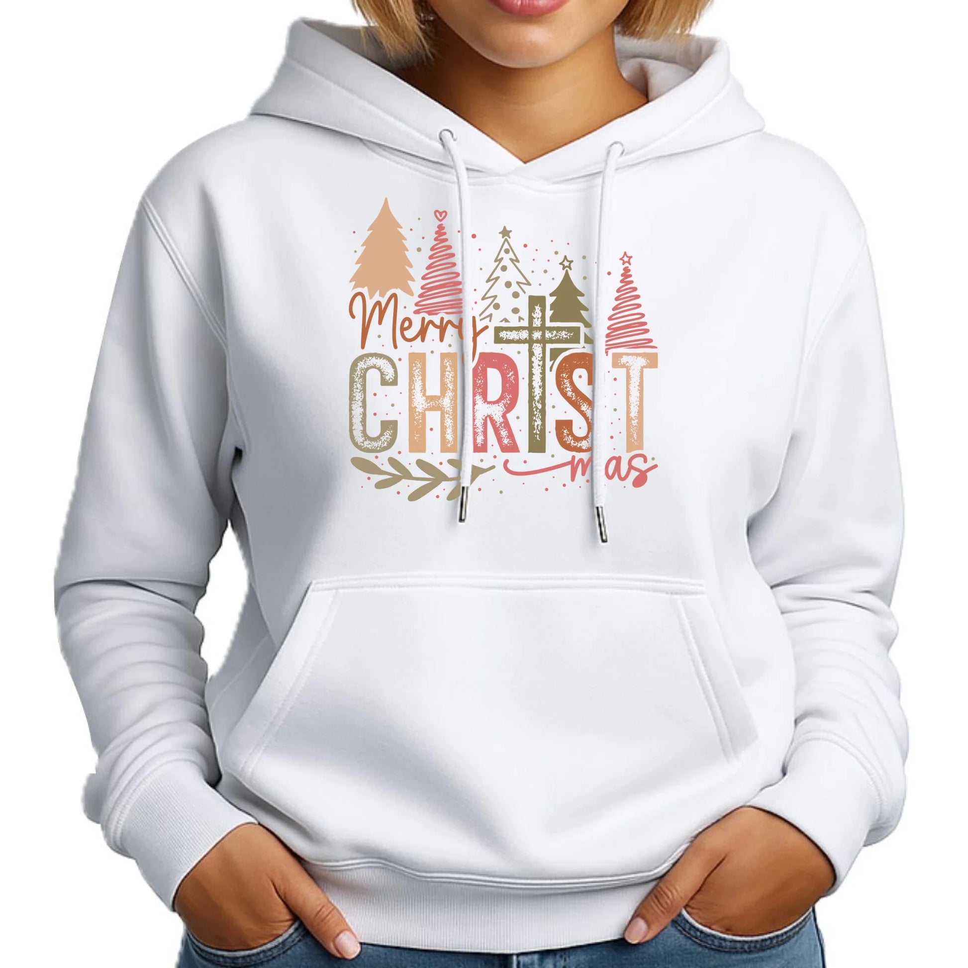 Bluza damska z kapturem świąteczna - Merry Christmas BN01 - StoryCups.pl