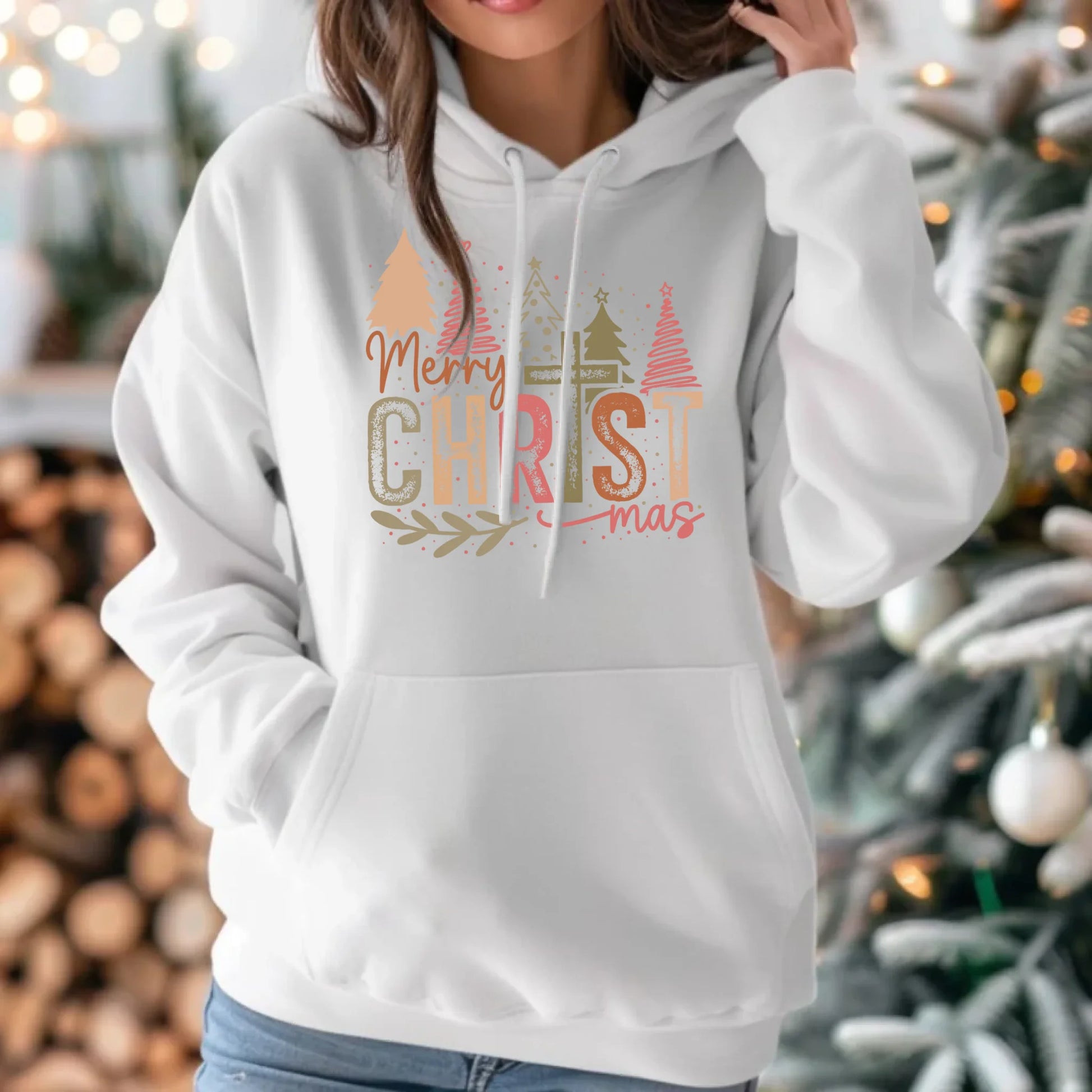 Bluza damska z kapturem świąteczna - Merry Christmas BN01 - StoryCups.pl