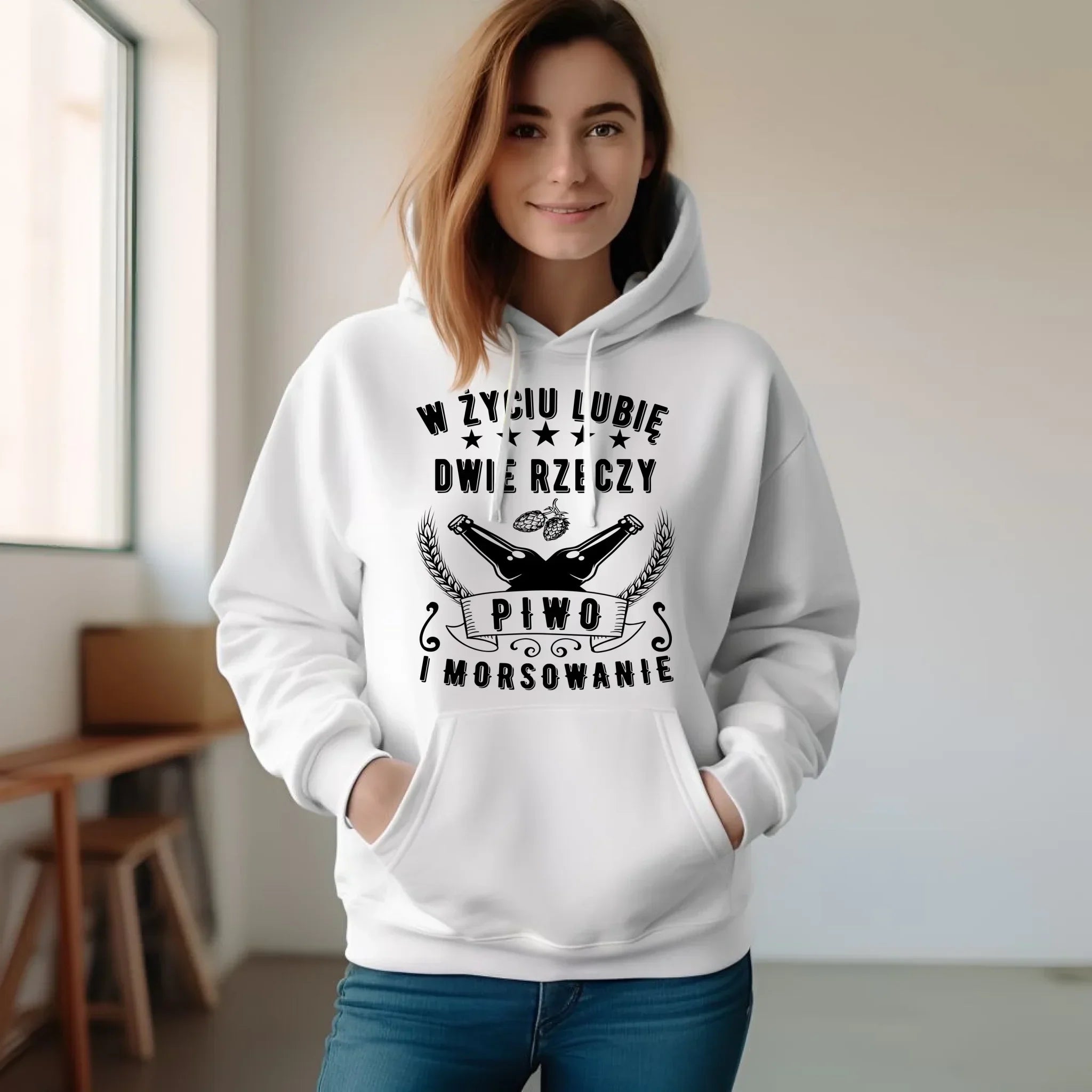 Bluza damska z kapturem - prezent dla morsa - Piwo i morsowanie - Mors HM09 - StoryCups.pl