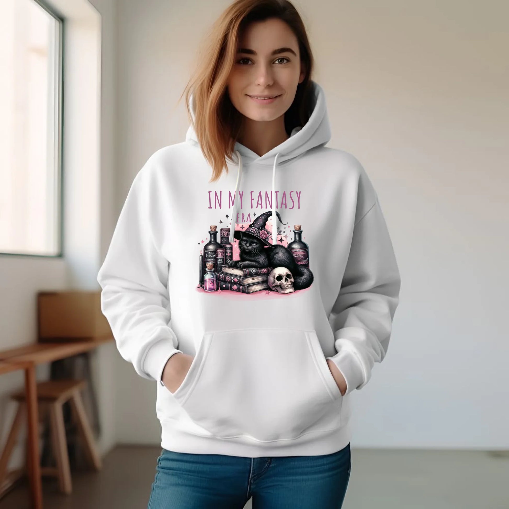 Bluza damska z kapturem na Halloween - In my fantasy era HL04 - StoryCups.pl