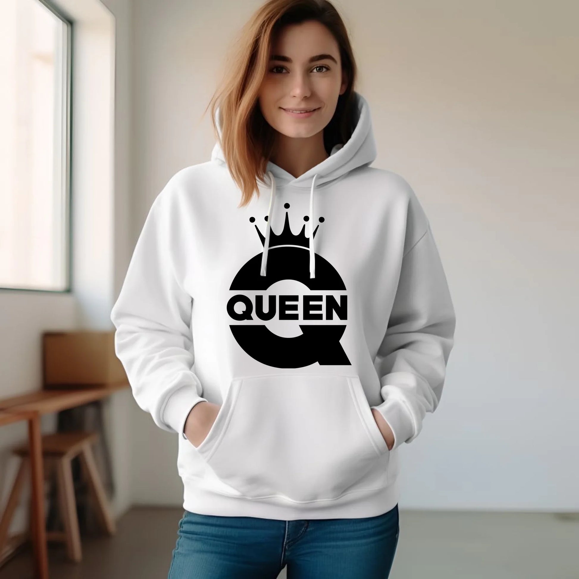 Bluza damska z kapturem - Queen W40 - StoryCups.pl
