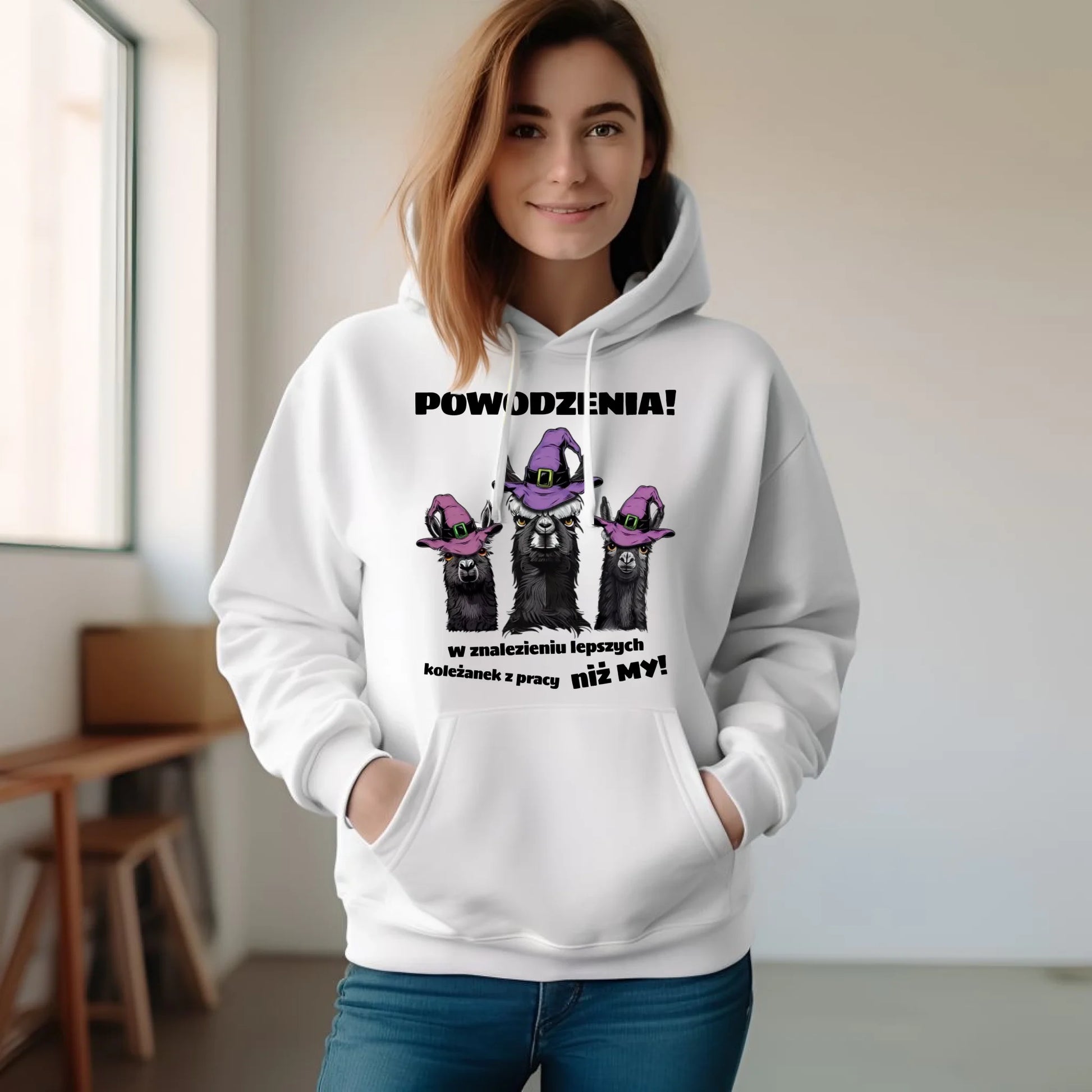 Bluza damska z kapturem na odejście z pracy - Powodzenia w znalezieniu lepszych koleżanek OP07 - StoryCups.pl