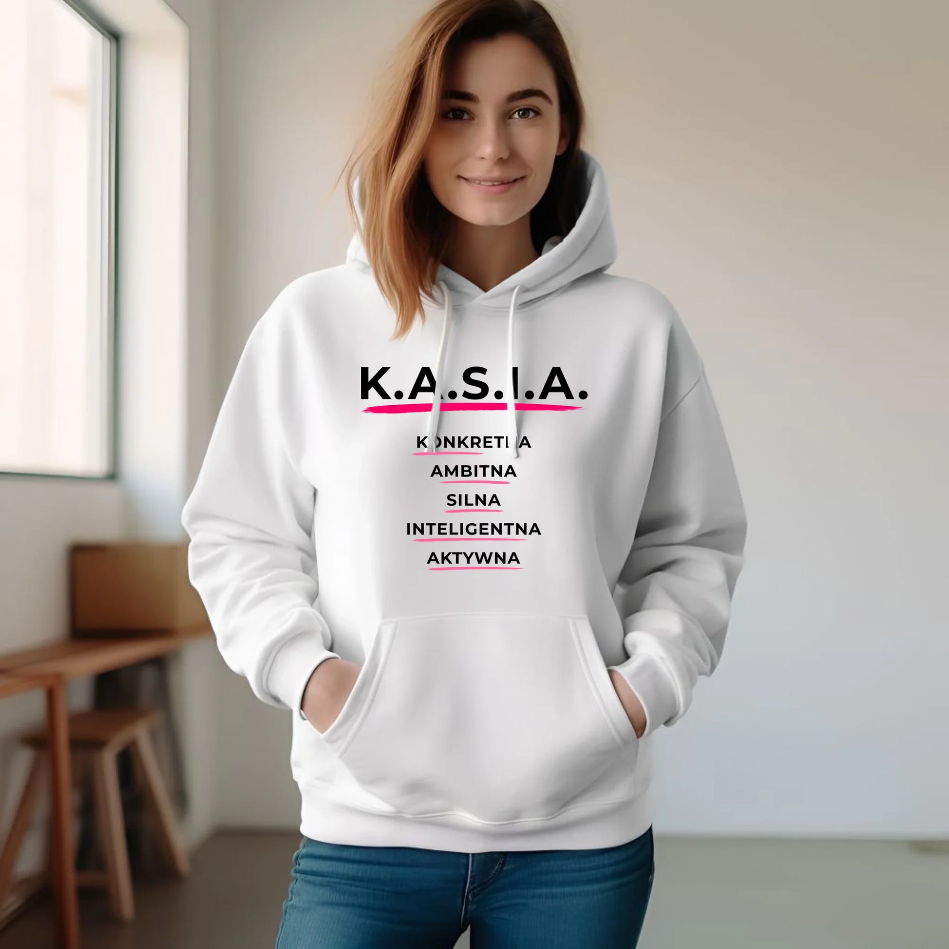 Bluza damska z kapturem - prezent dla Kasi - Katarzyna - K.A.S.I.A. DZ17 - StoryCups.pl