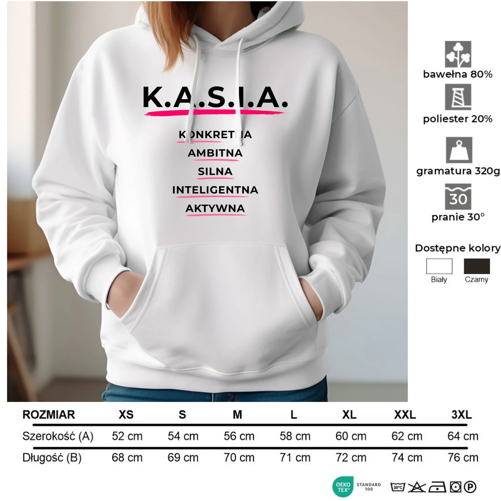 Bluza damska z kapturem - prezent dla Kasi - Katarzyna - K.A.S.I.A. DZ17 - StoryCups.pl