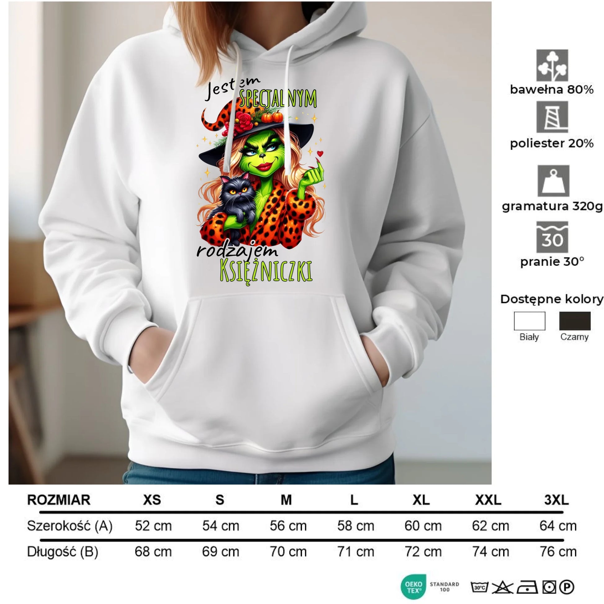 Bluza damska z kapturem - Specjalna księżniczka - Wiedźma HL22 - StoryCups.pl