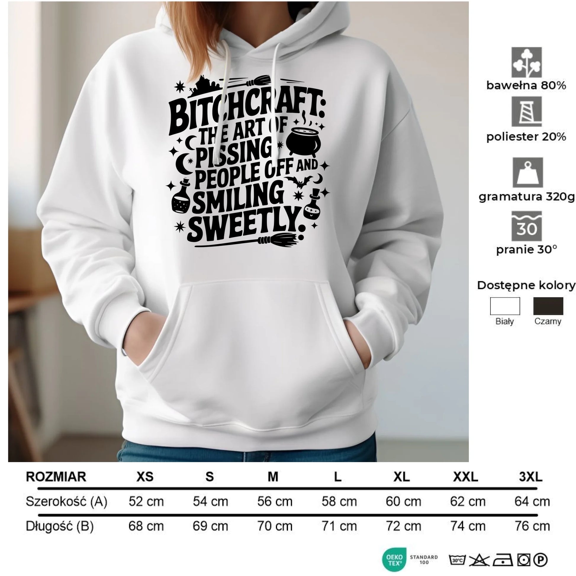 Bluza damska na Halloween - Bitchcraft HL25 - StoryCups.pl