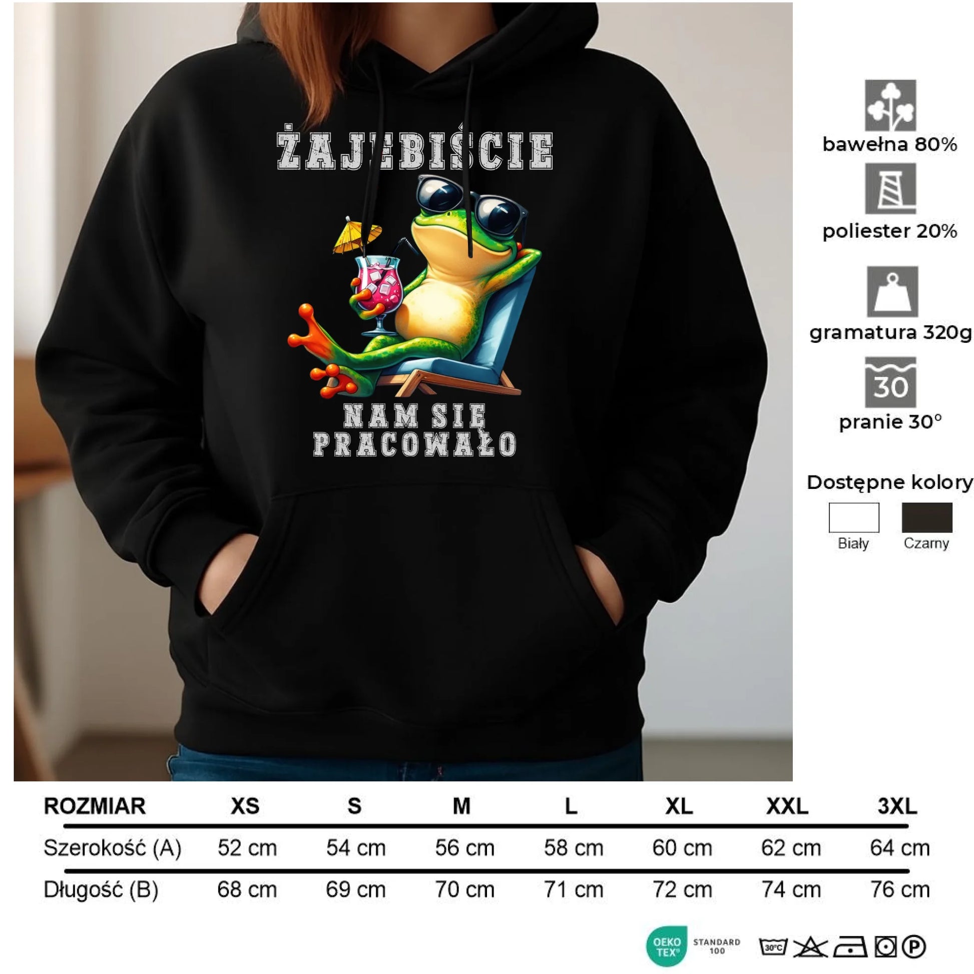 Bluza damska z kapturem na odejście z pracy - Żajebiście nam się pracowało OP09 - StoryCups.pl