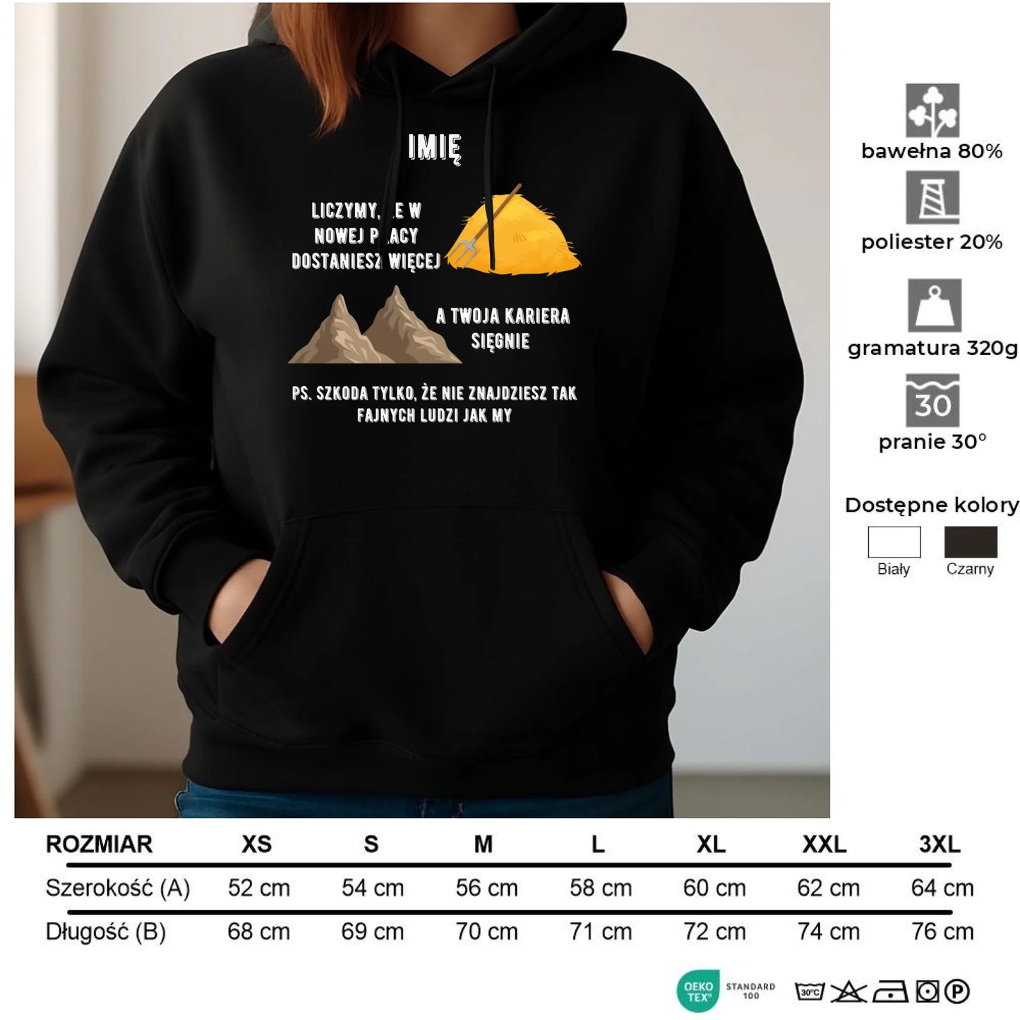 Bluza damska z kapturem na odejście z pracy - Nie znajdziesz tak fajnych ludzi jak my - personalizowana OP04 - StoryCups.pl