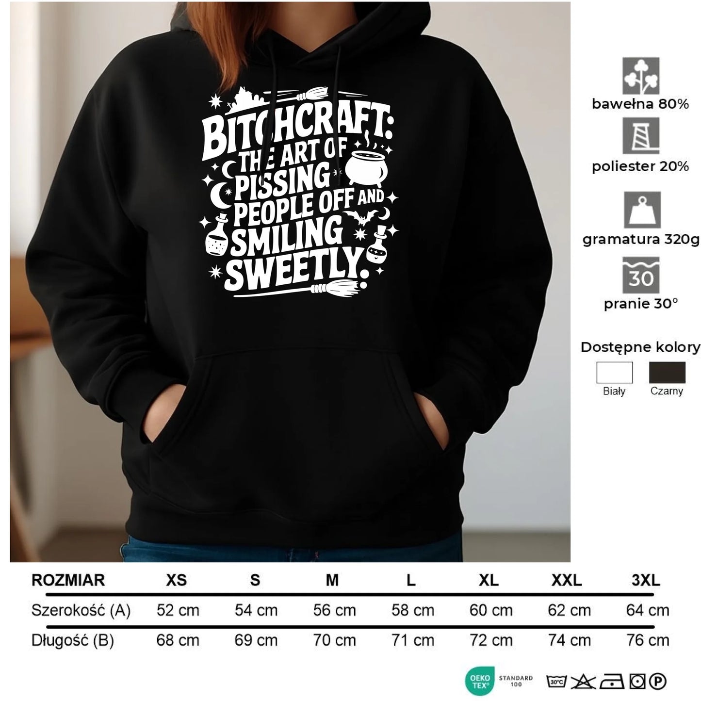 Bluza damska na Halloween - Bitchcraft HL25 - StoryCups.pl