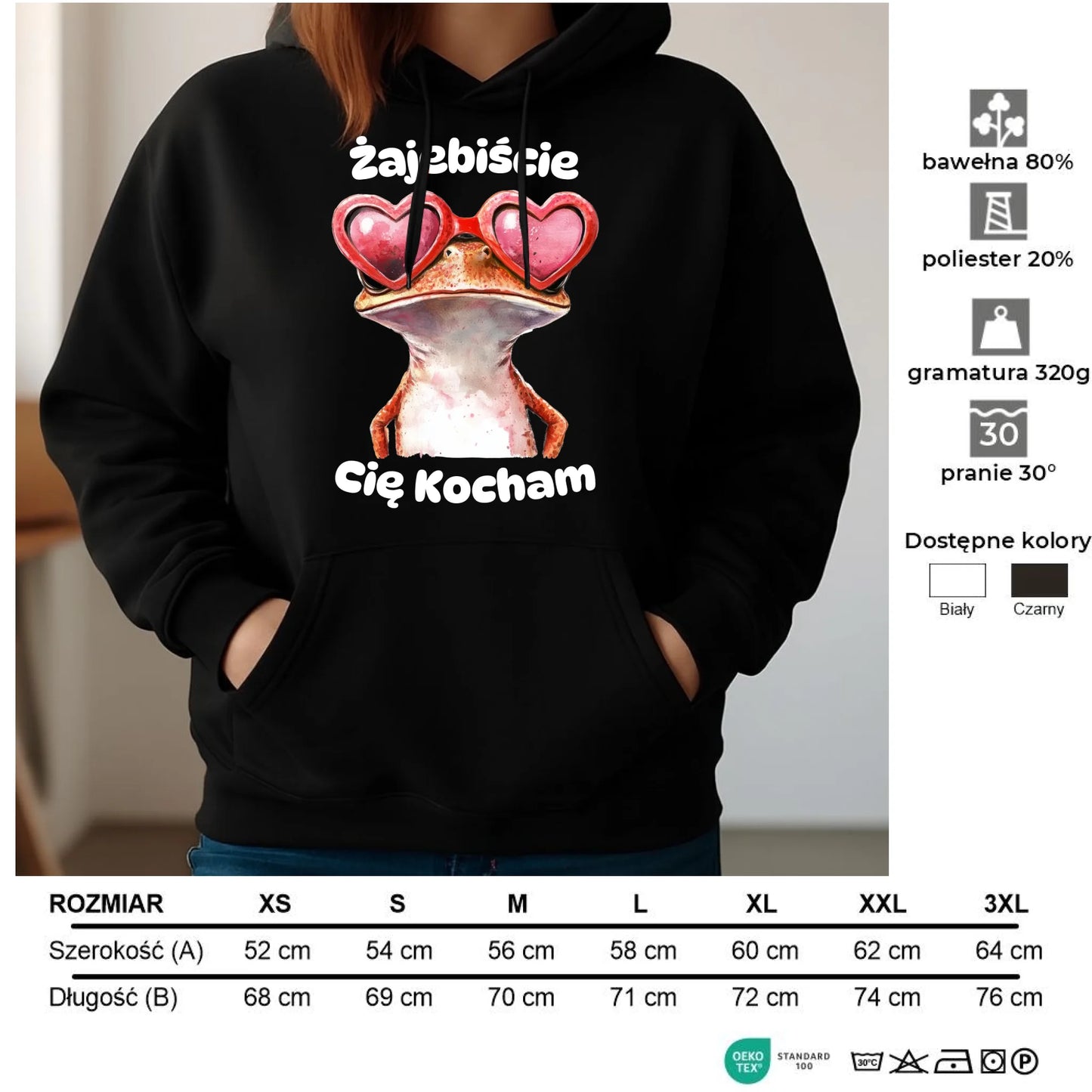 Bluza damska z kapturem - Żajebiście Cię Kocham W17 - StoryCups.pl