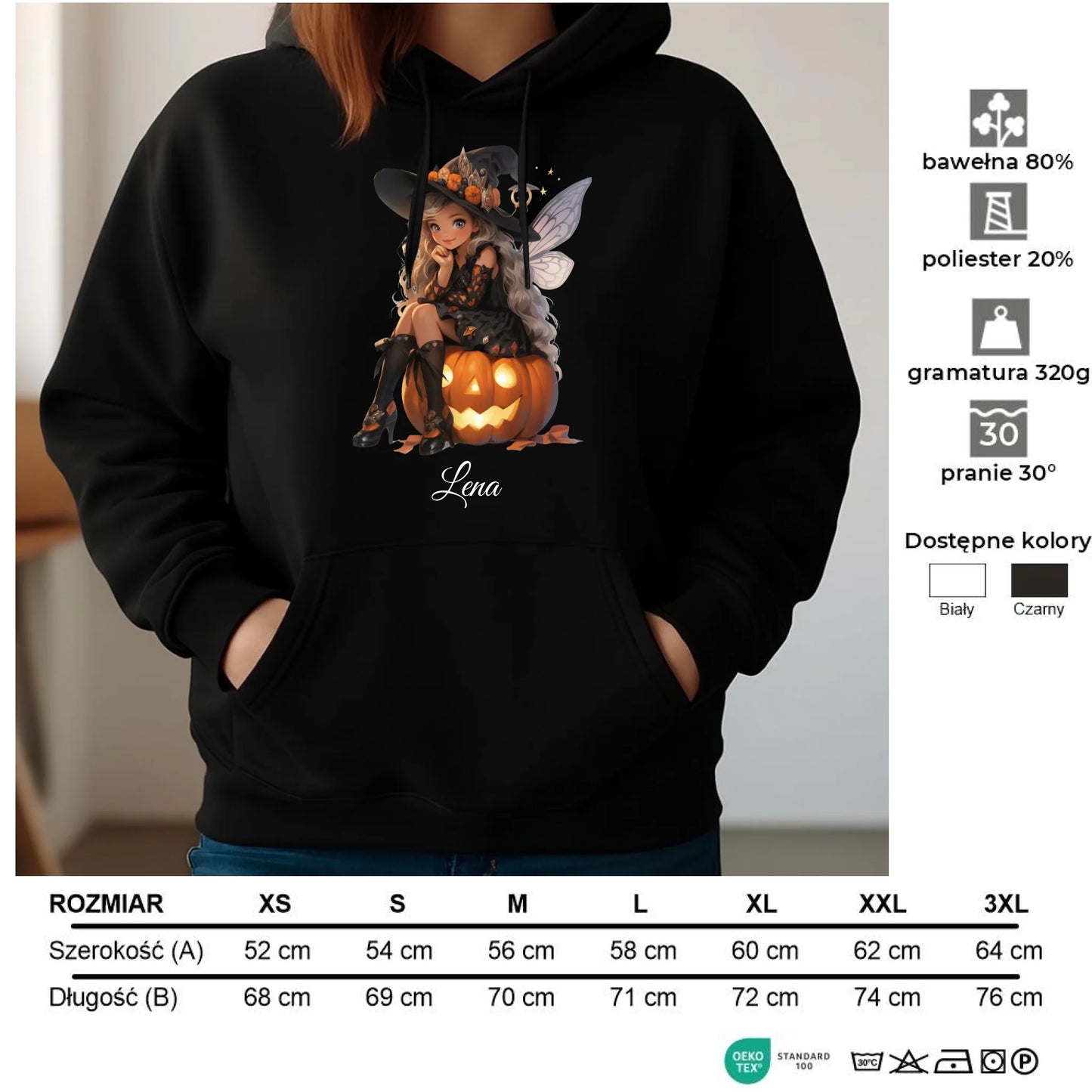 Bluza damska na Halloween - Wróżka - wybierz postać - personalizowana HL02 - StoryCups.pl