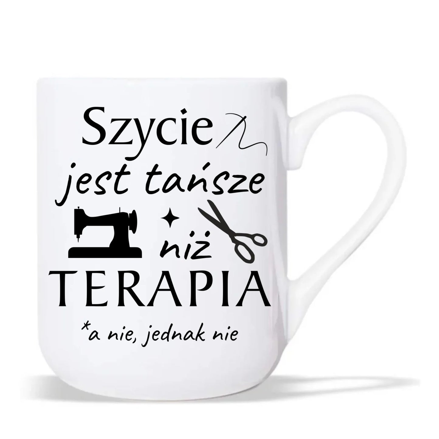 Kubek elegant szyciowy dla krawcowej - Szycie tańsze niż terapia HS04 - StoryCups.pl