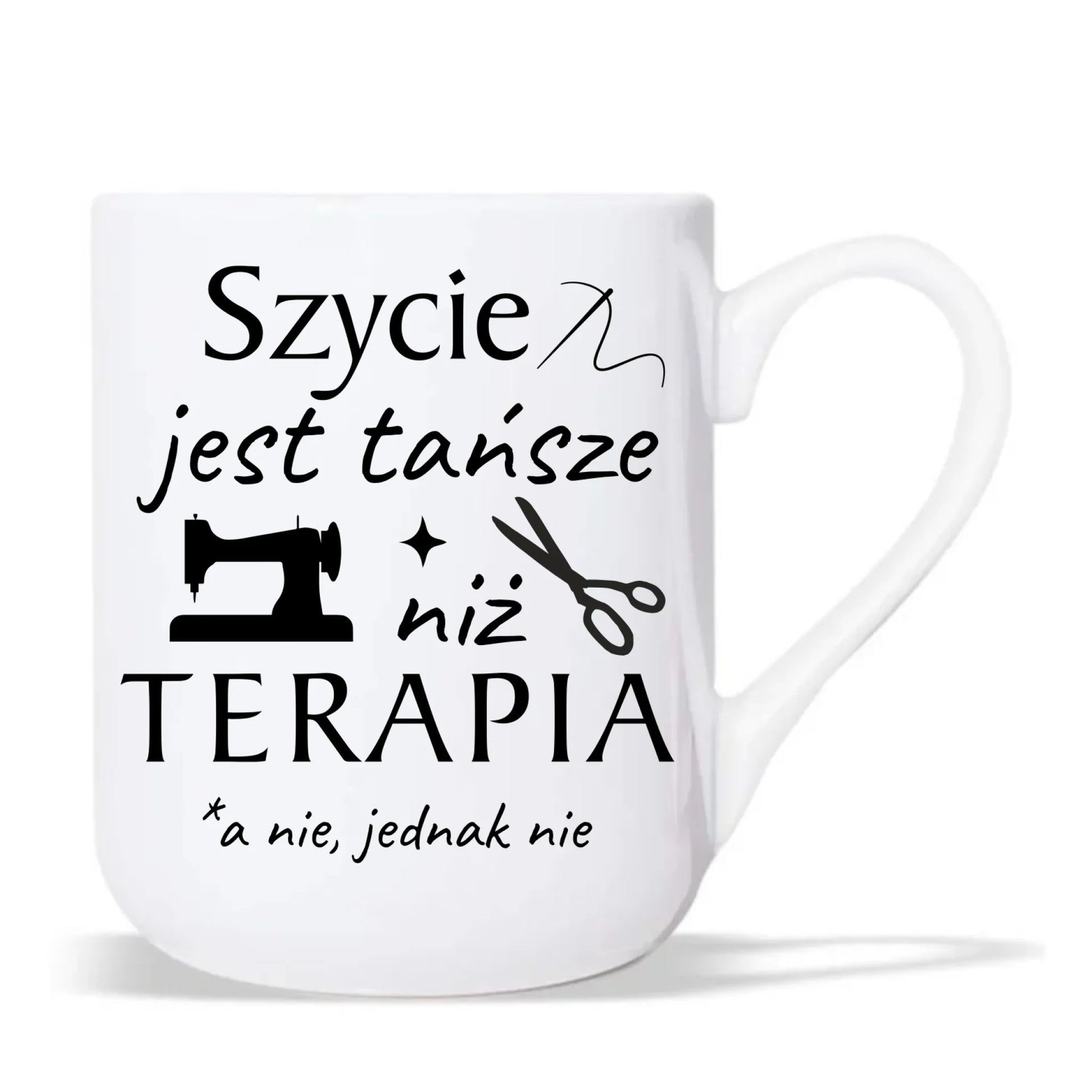 Kubek elegant szyciowy dla krawcowej - Szycie tańsze niż terapia HS04 - StoryCups.pl