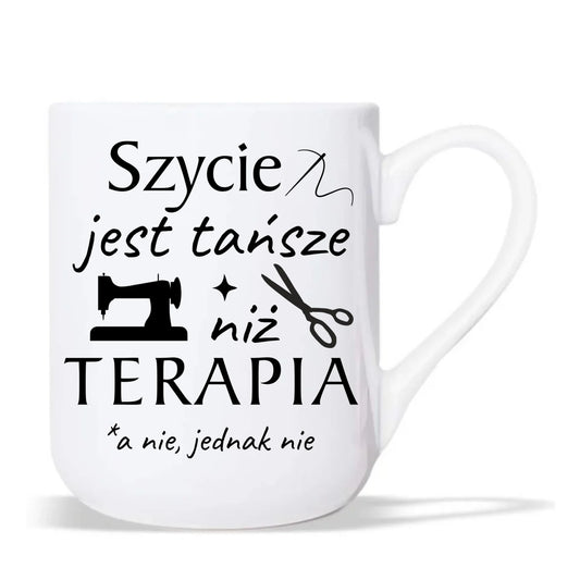 Kubek elegant szyciowy dla krawcowej - Szycie tańsze niż terapia HS04 - StoryCups.pl