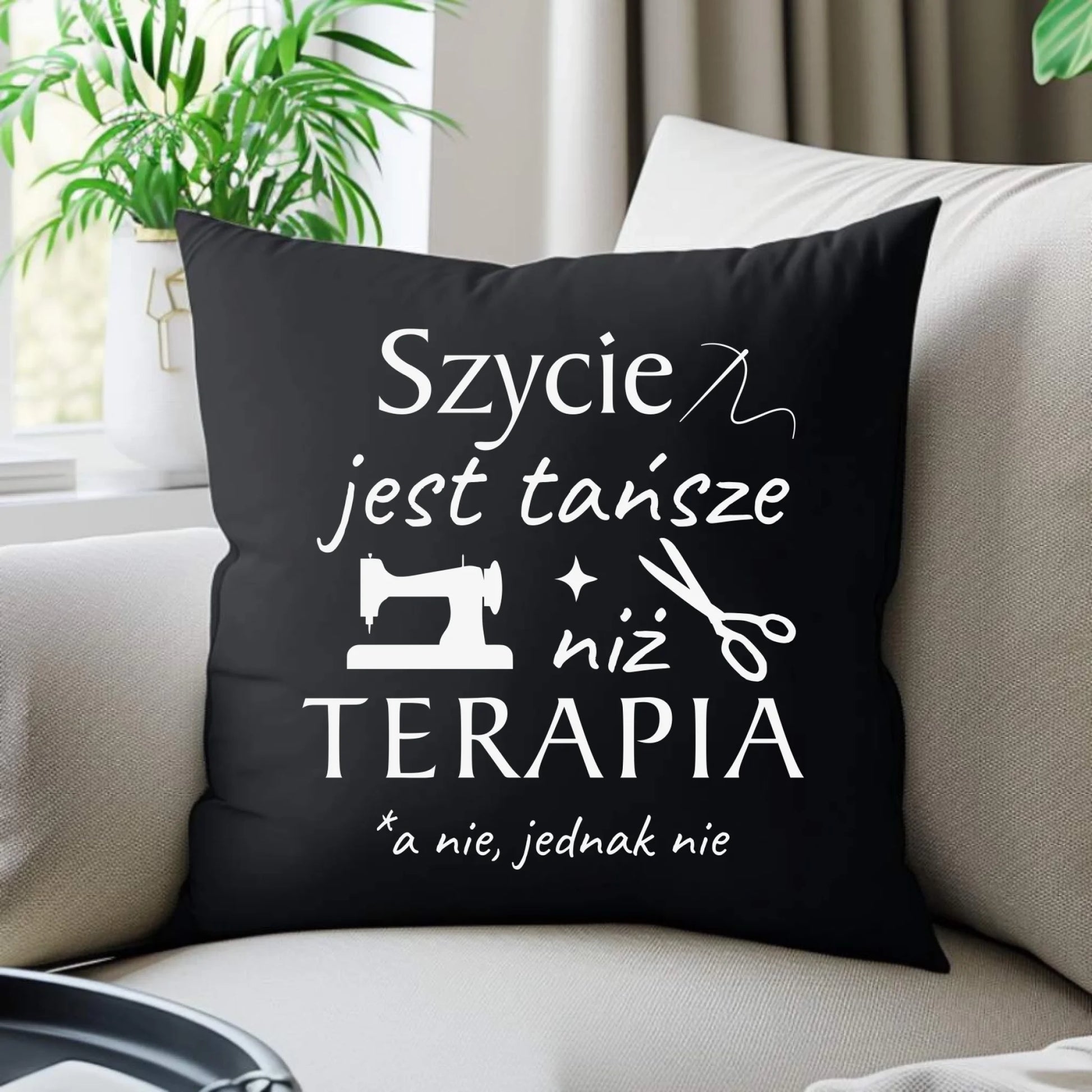 Poduszka dekoracyjna szyciowa dla krawcowej - Szycie tańsze niż terapia HS04 - StoryCups.pl