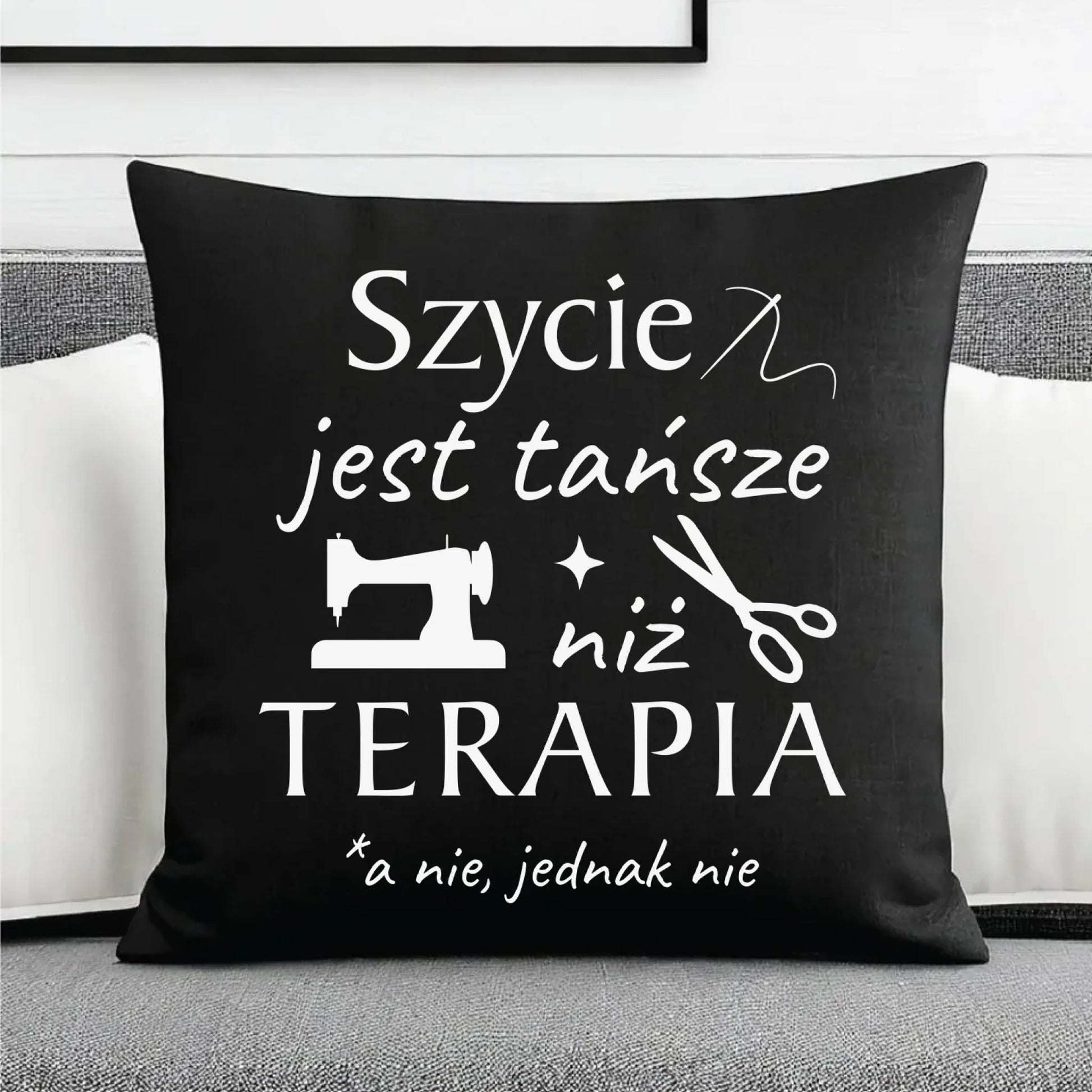 Poduszka dekoracyjna szyciowa dla krawcowej - Szycie tańsze niż terapia HS04 - StoryCups.pl