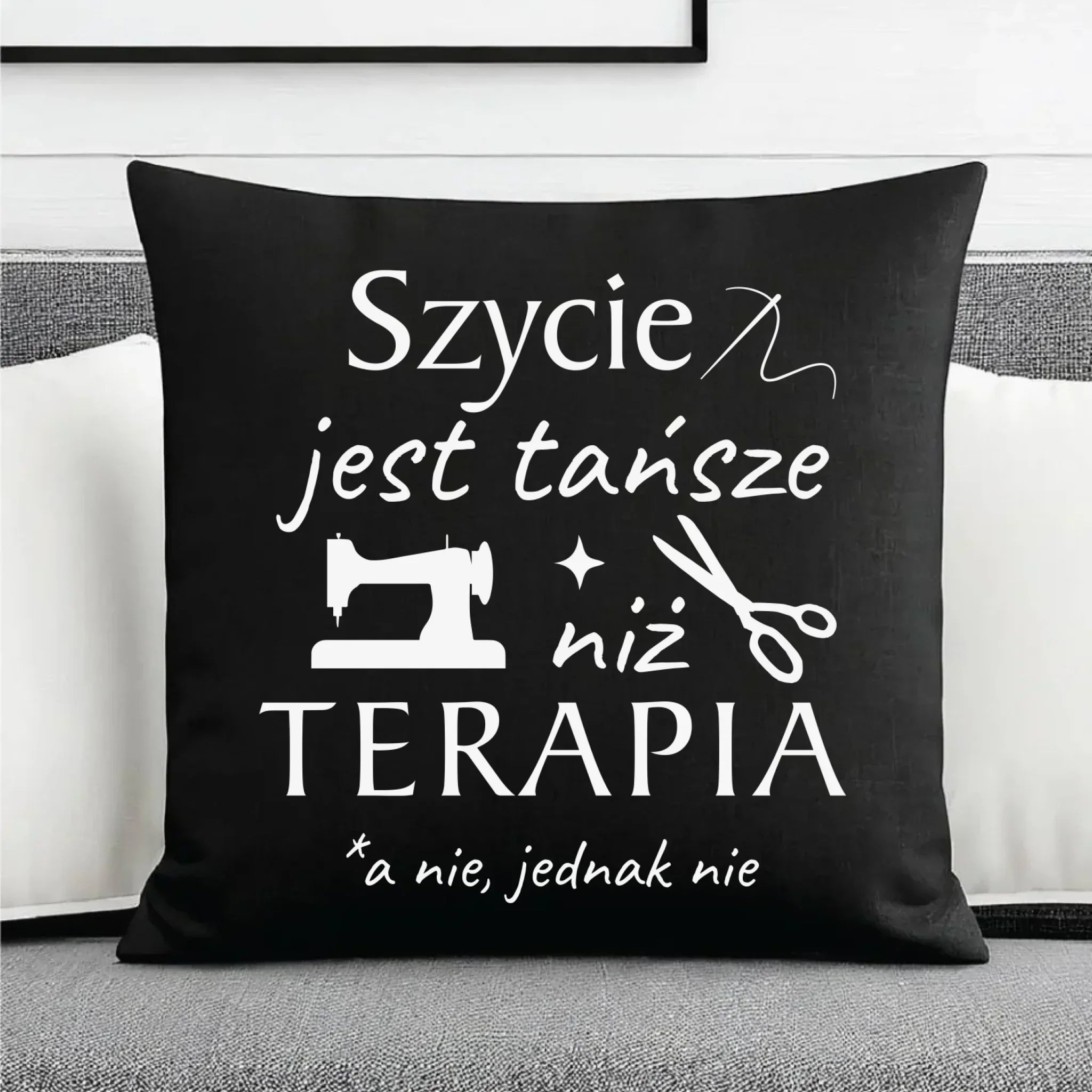 Poduszka dekoracyjna szyciowa dla krawcowej - Szycie tańsze niż terapia HS04 - StoryCups.pl