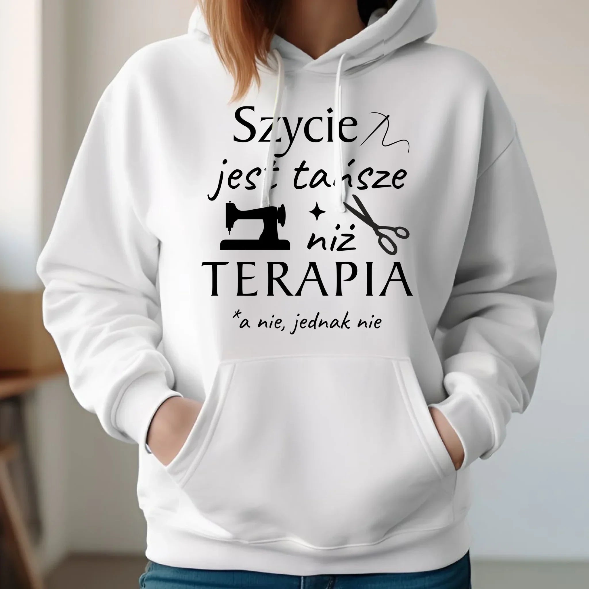 Bluza damska z kapturem szyciowa dla krawcowej - Szycie tańsze niż terapia HS04 - StoryCups.pl