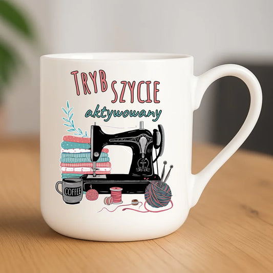 Kubek elegant szyciowy dla krawcowej - Tryb szycie aktywowany HS06 - StoryCups.pl