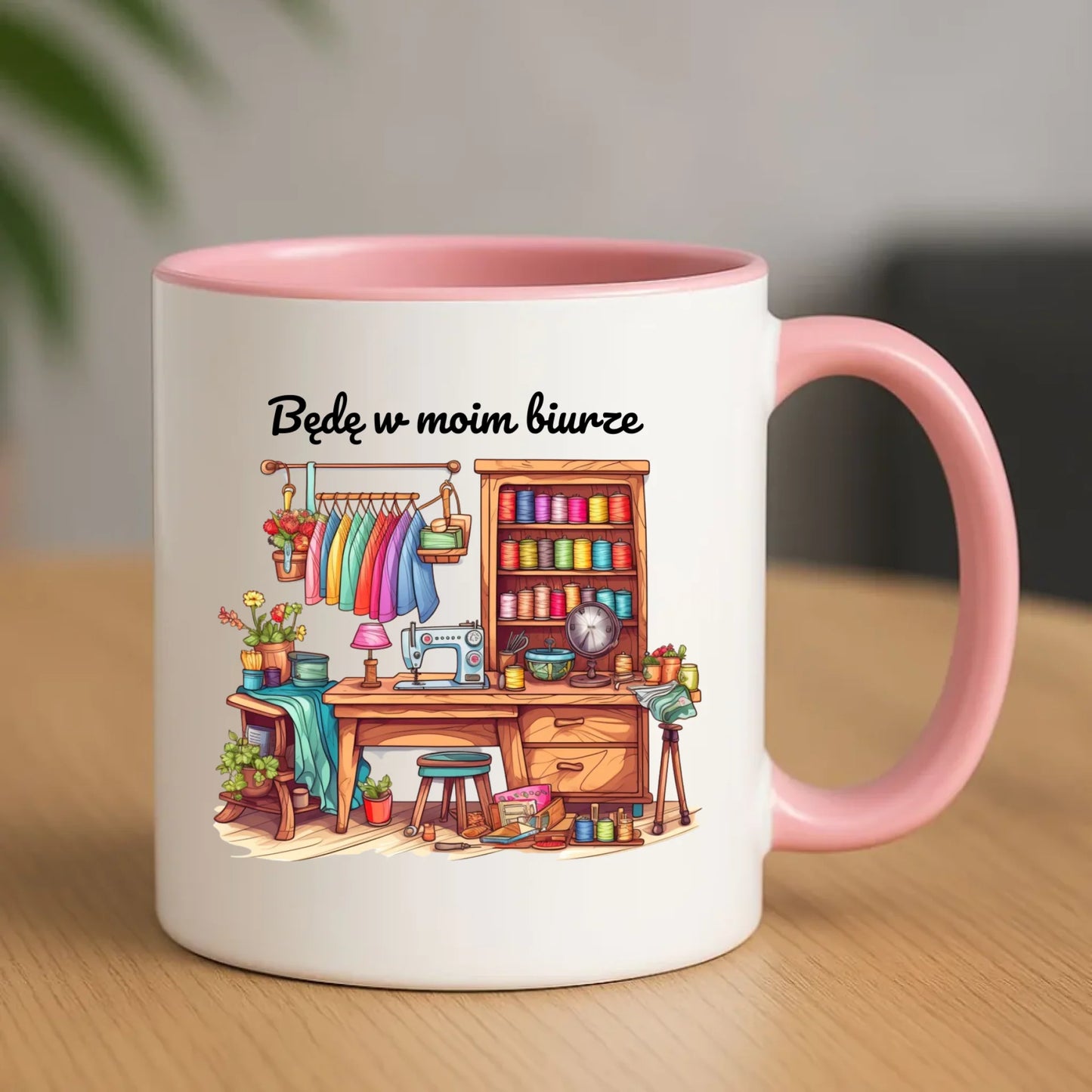 Kubek szyciowy dla krawcowej – Będę w moim biurze HS07 - StoryCups.pl