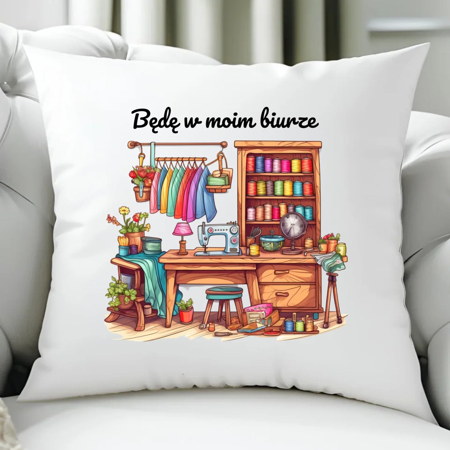 Poduszka szyciowa dla krawcowej - Będę w moim biurze HS07 - StoryCups.pl