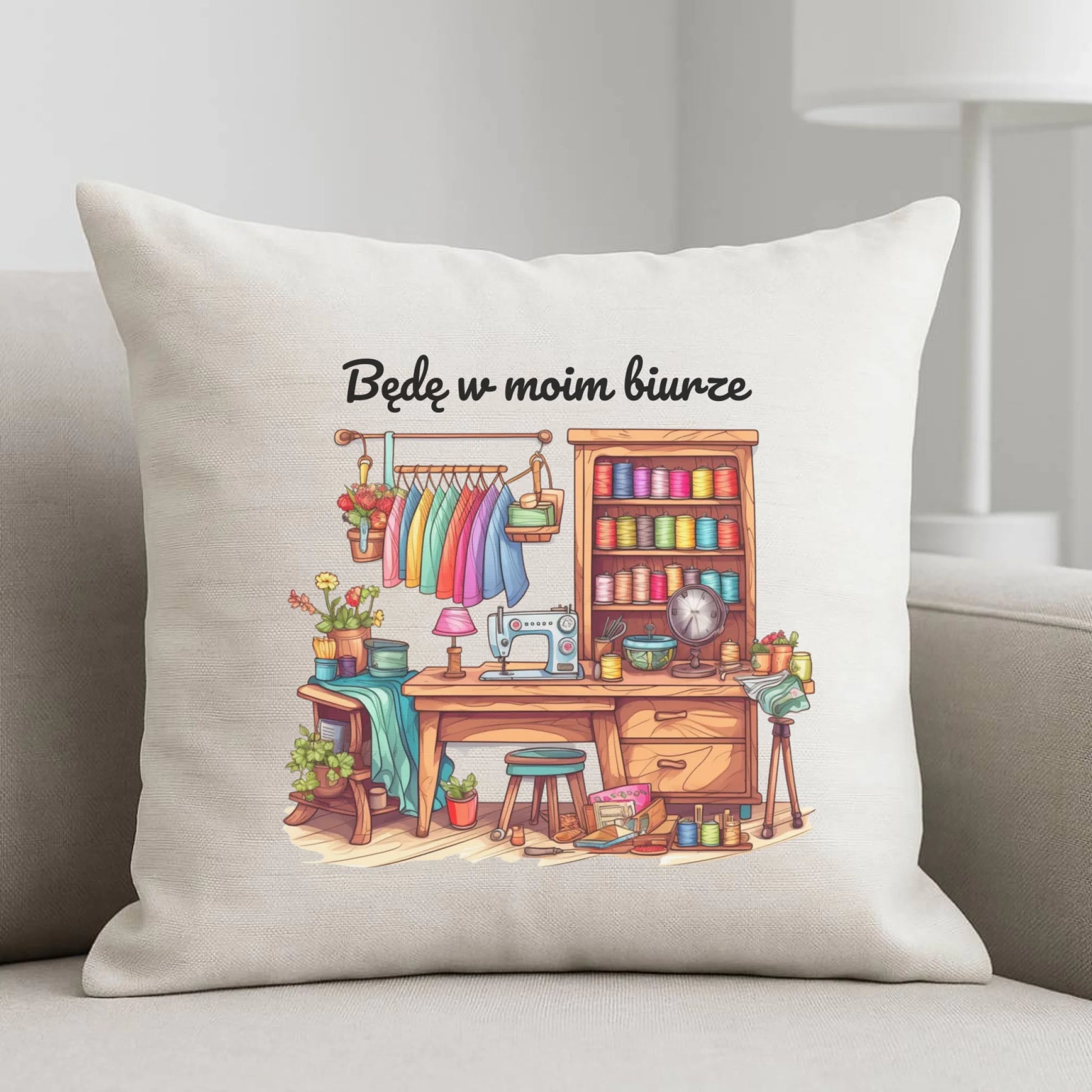 Poduszka szyciowa dla krawcowej - Będę w moim biurze HS07 - StoryCups.pl