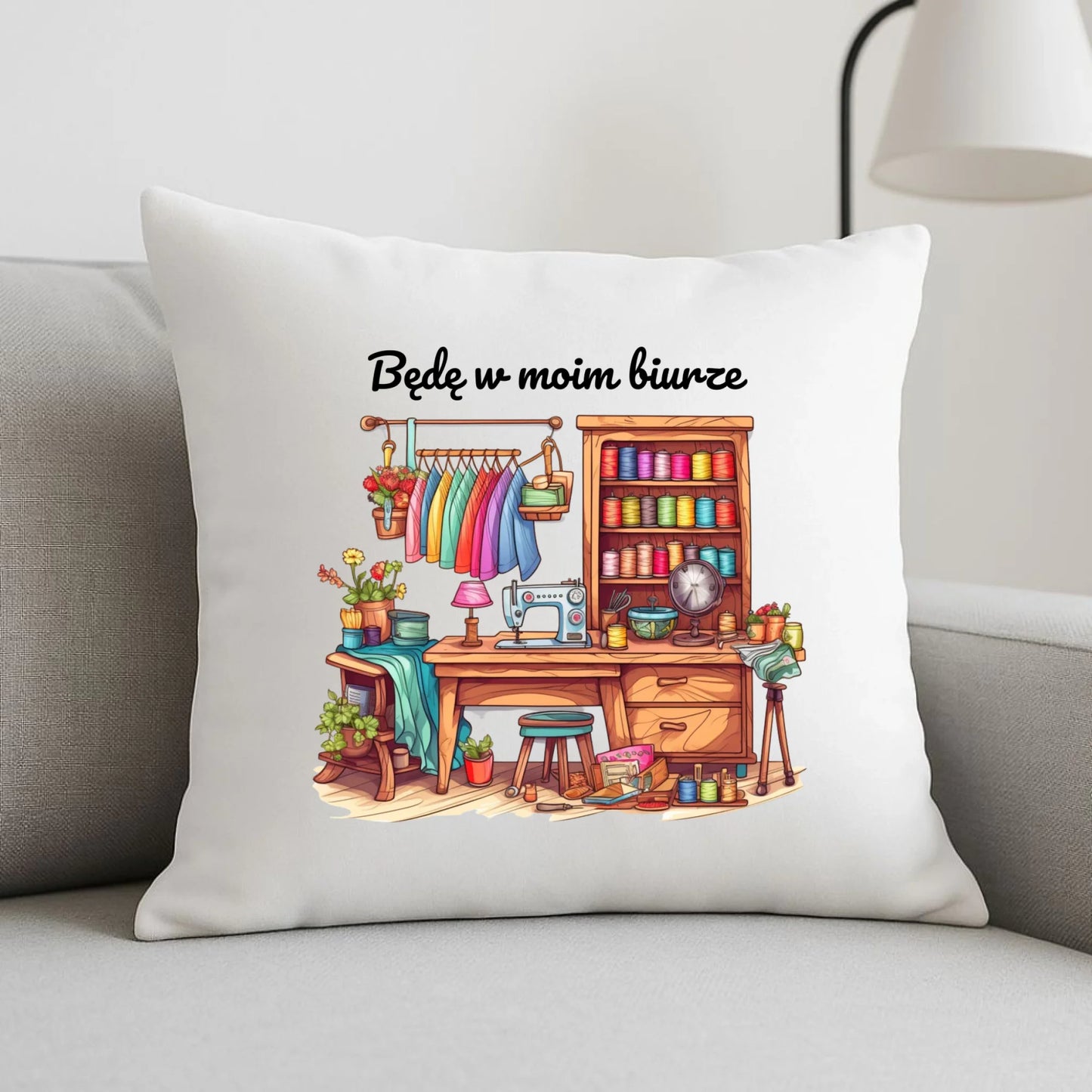 Poduszka szyciowa dla krawcowej - Będę w moim biurze HS07 - StoryCups.pl